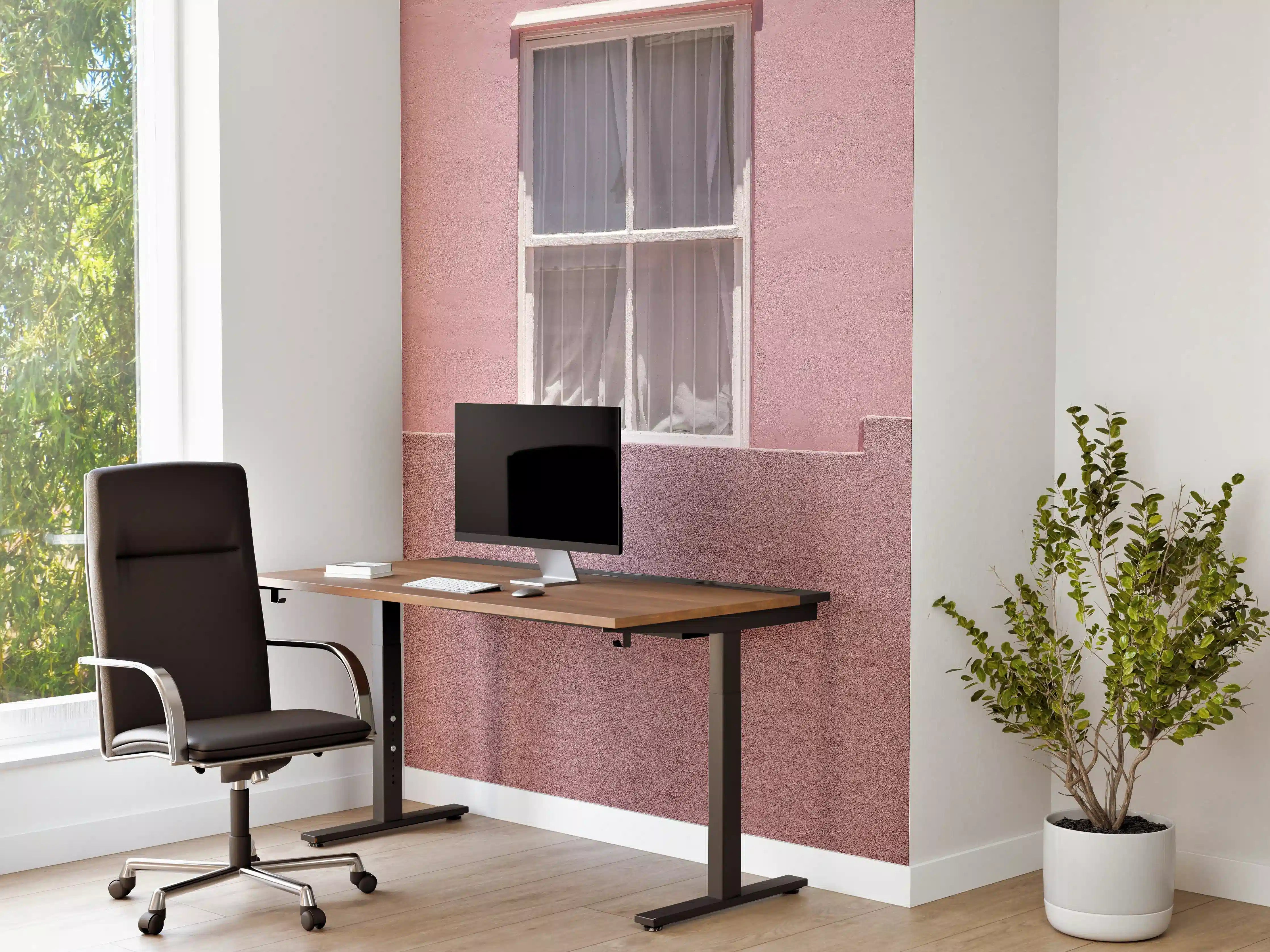 Büro Wandgestaltung - Pinkes Wandbild Urbaner Chic