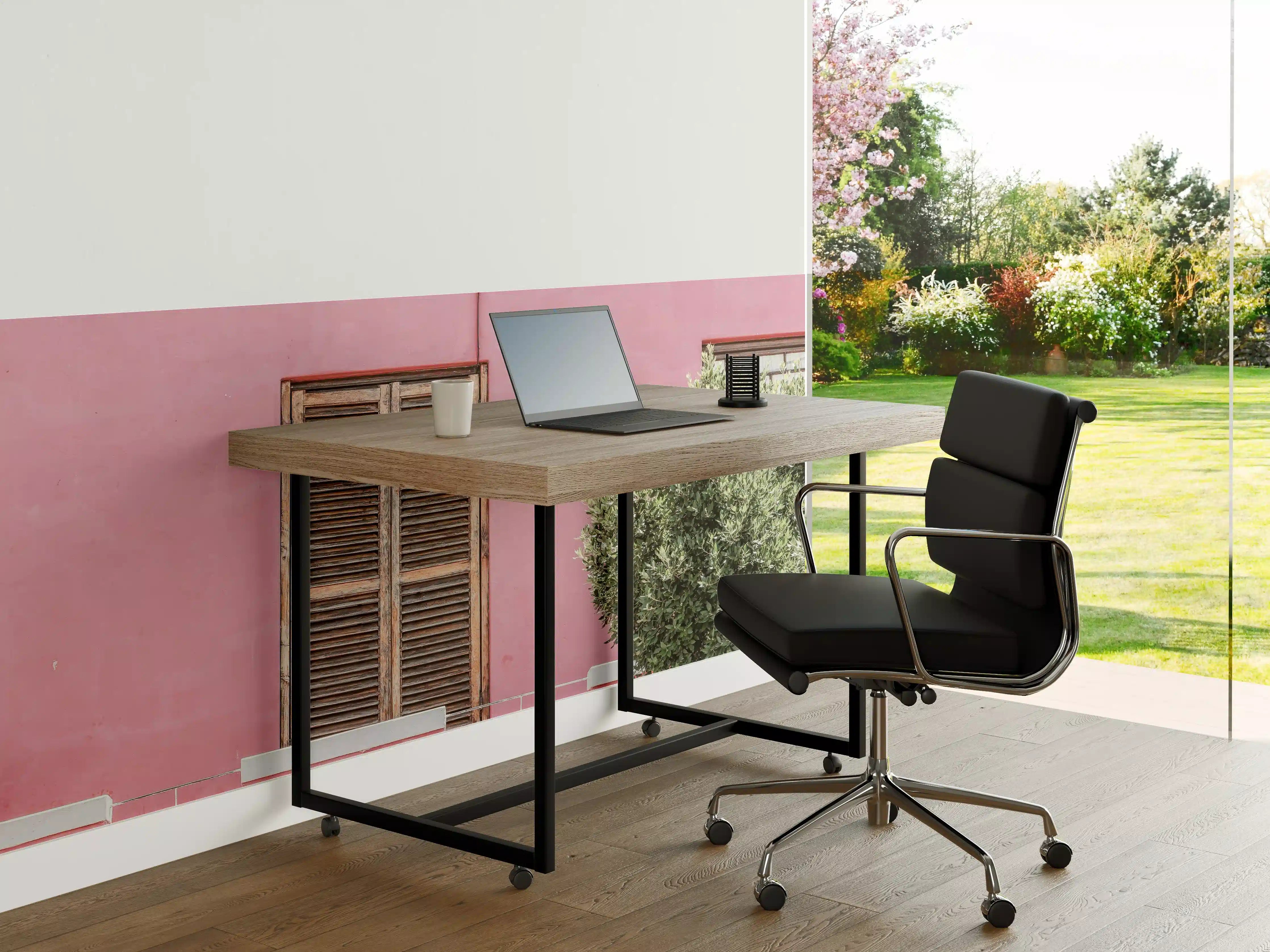 Büro Wandgestaltung - Pinkfarbene Hausfassade Urban