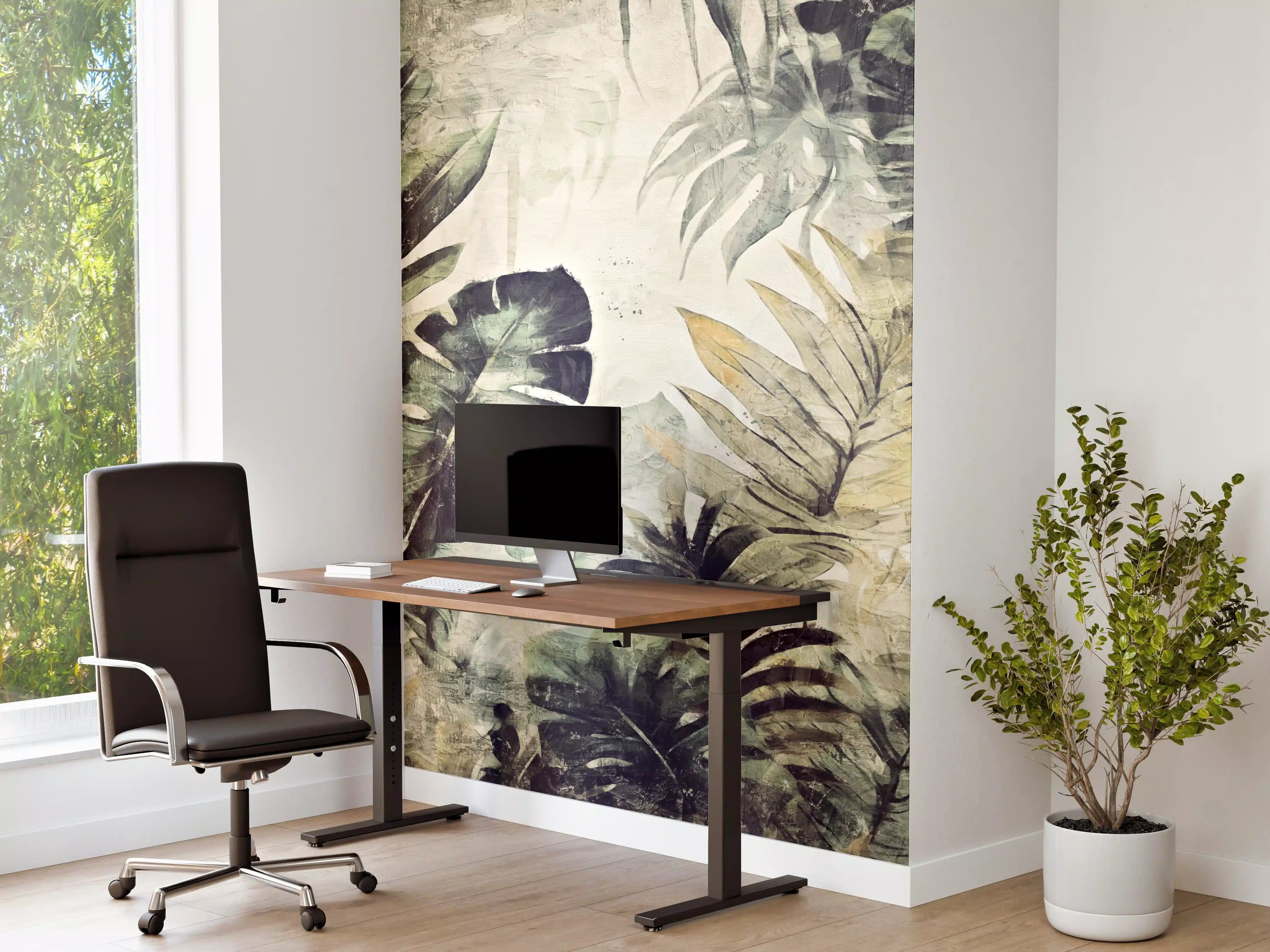 Büro Wandgestaltung - Pinselkunst - Floral