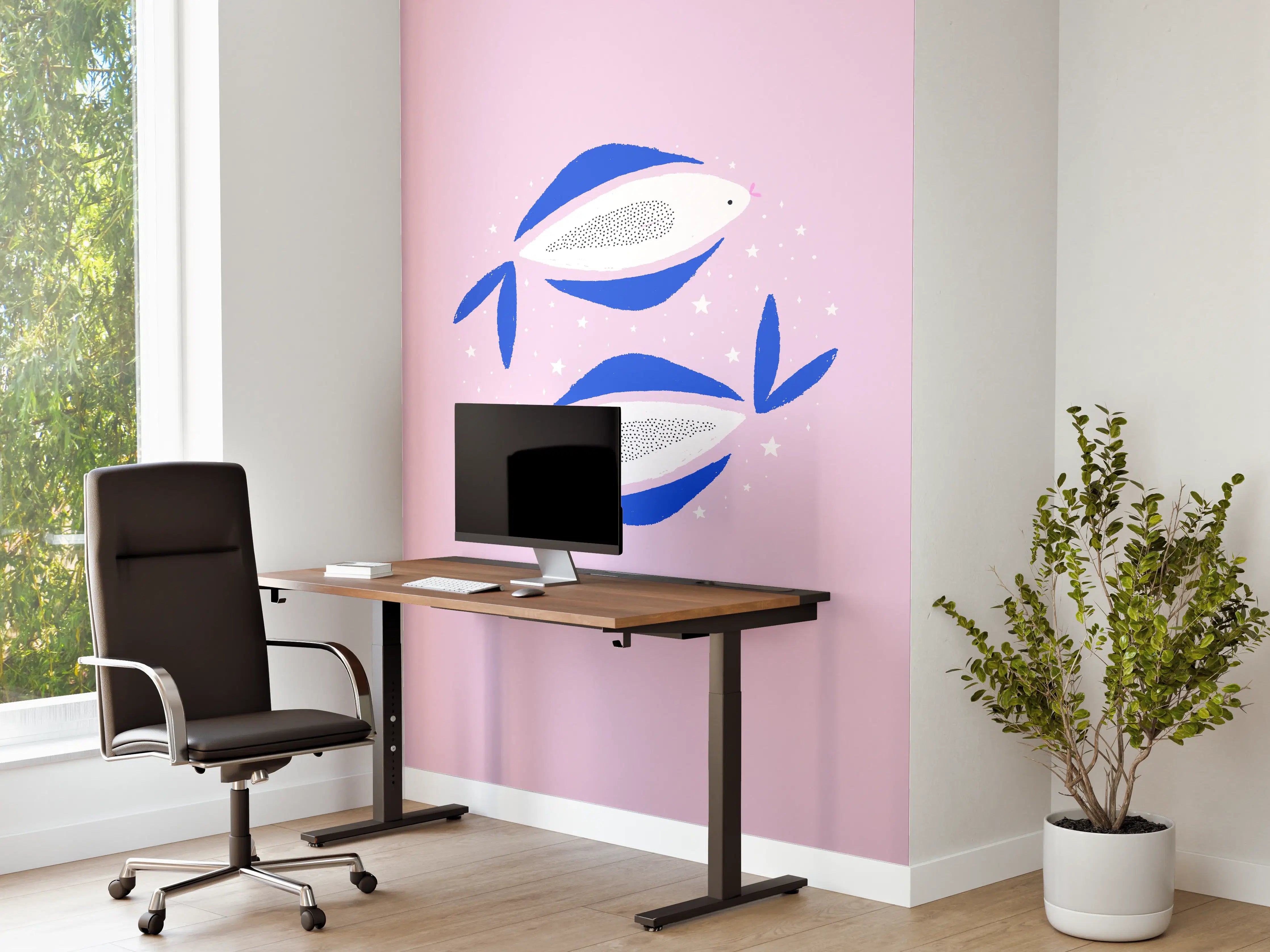 Büro Wandgestaltung - Pisces Astrology Illustration