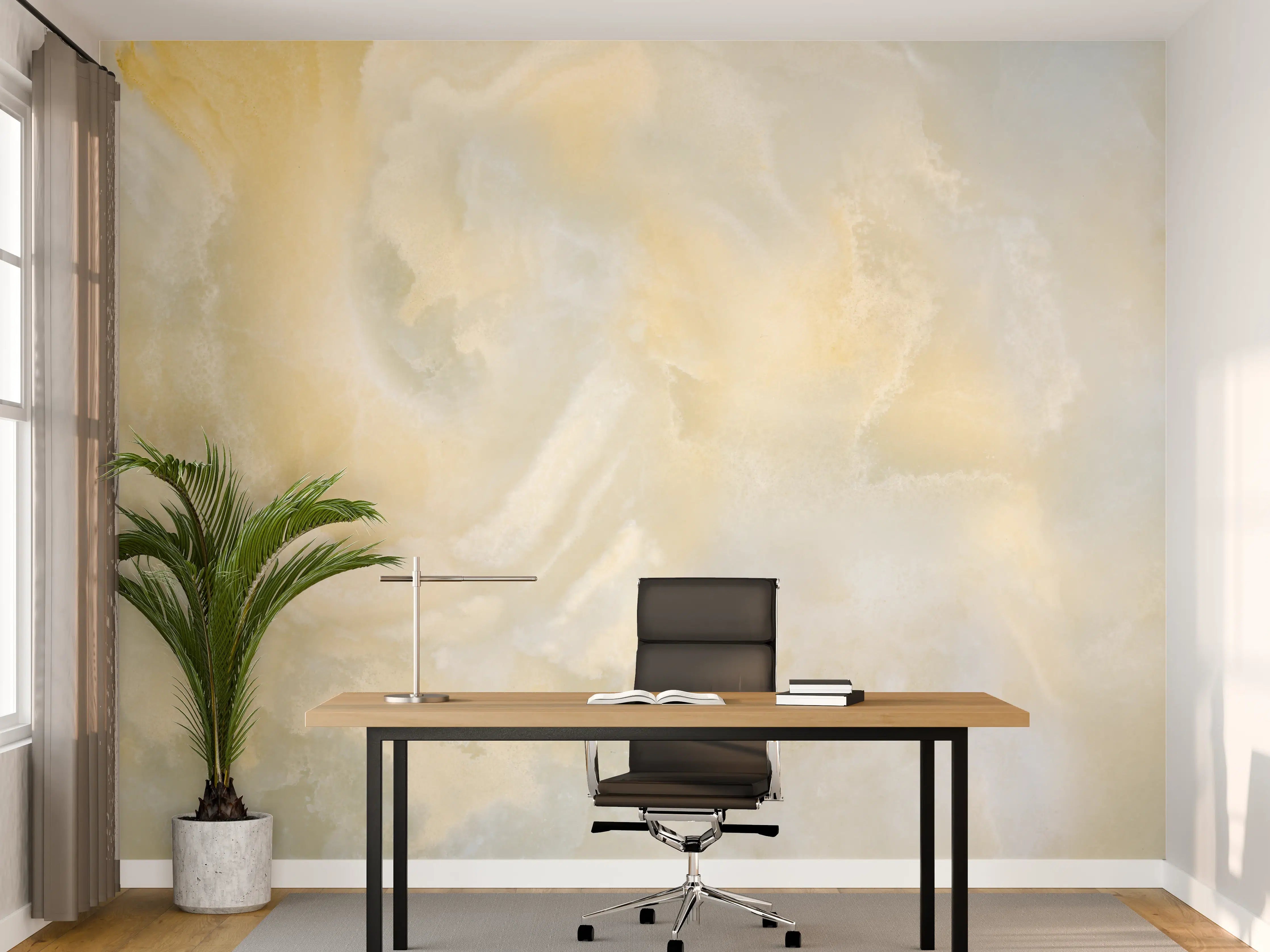 Büro Wandgestaltung - Polierter Onyx-Marmor