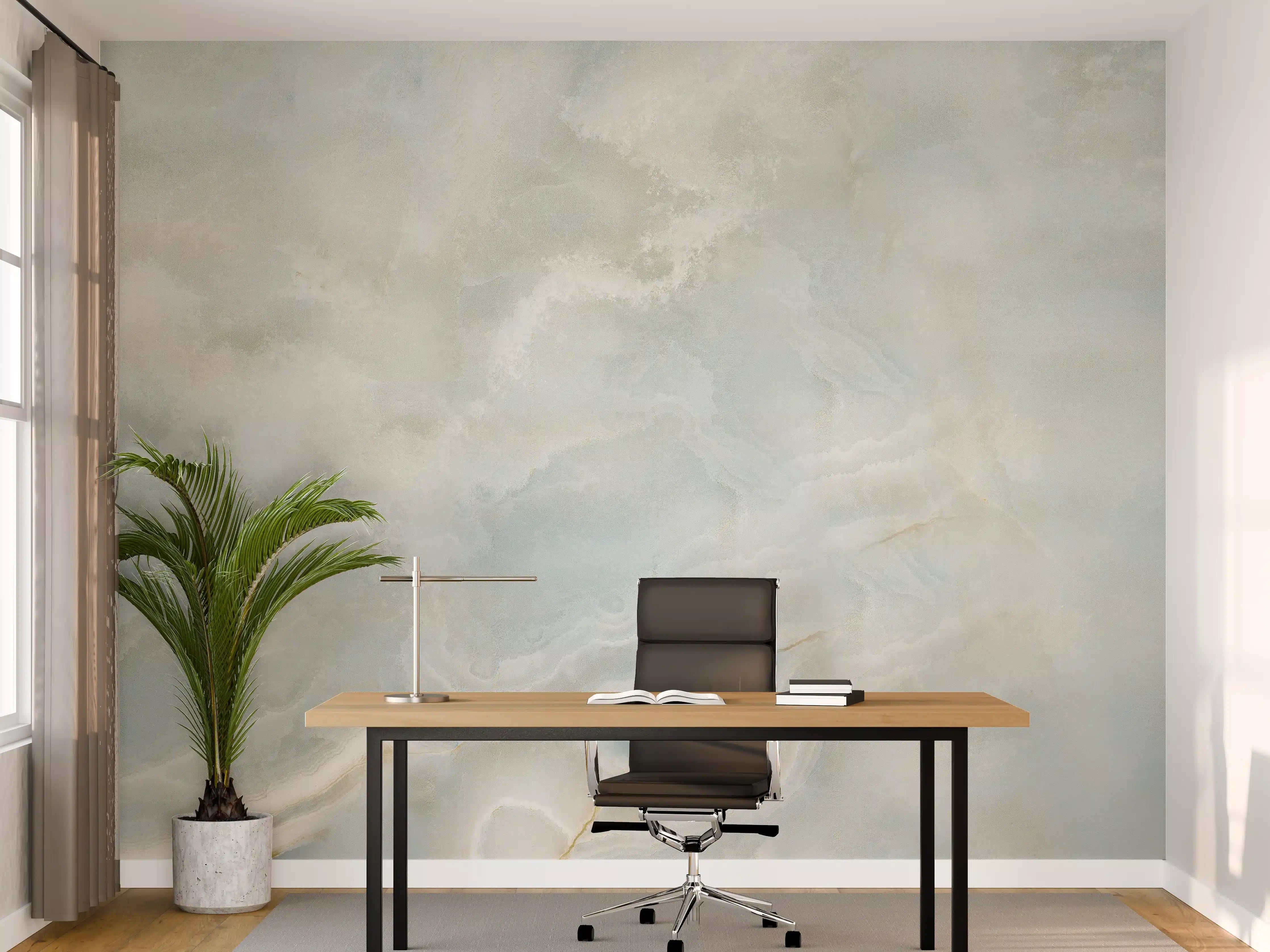 Büro Wandgestaltung - Polierter heller Onyx-Marmor