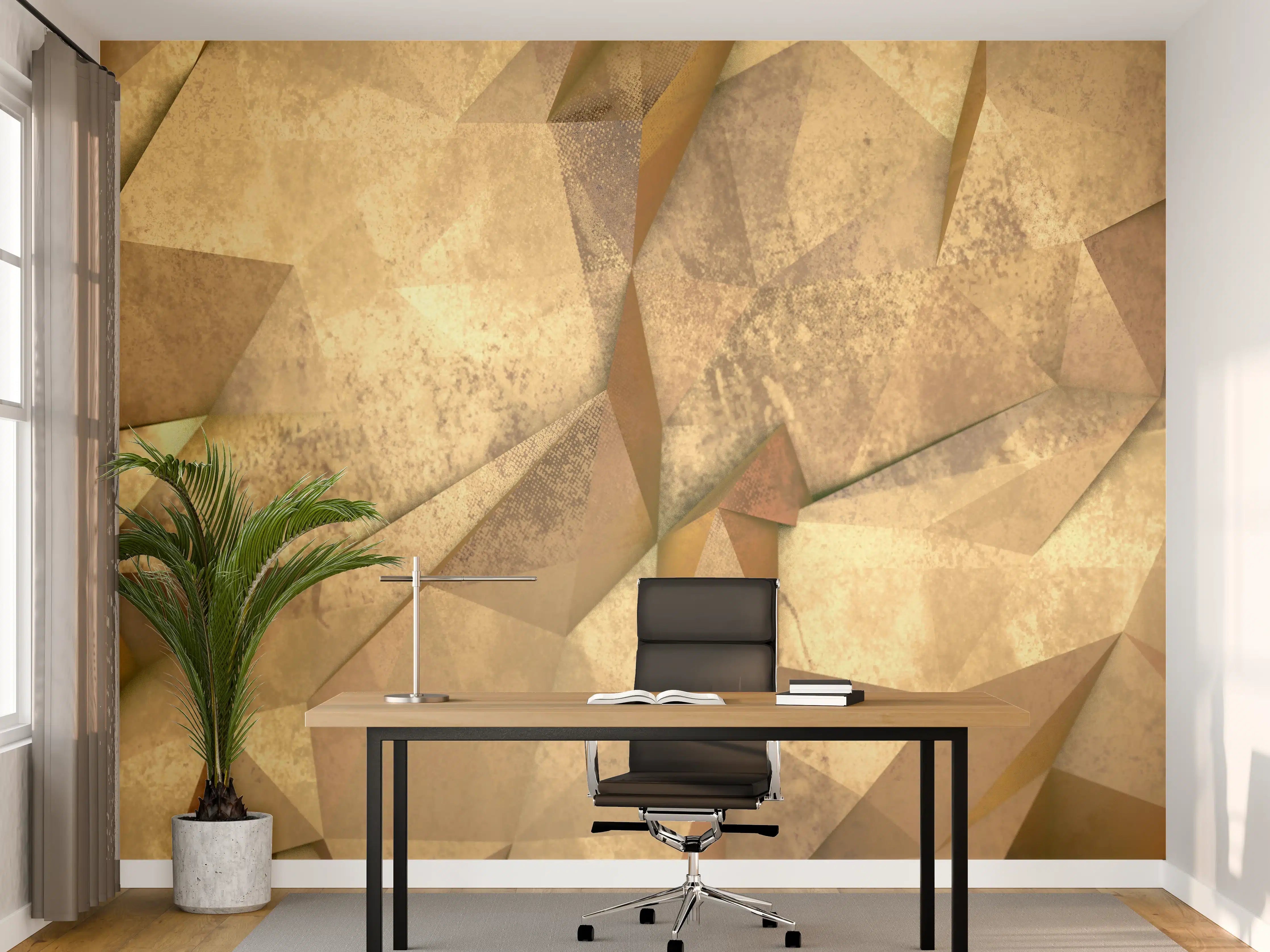 Büro Wandgestaltung - Polygonale Hntergrund Textur