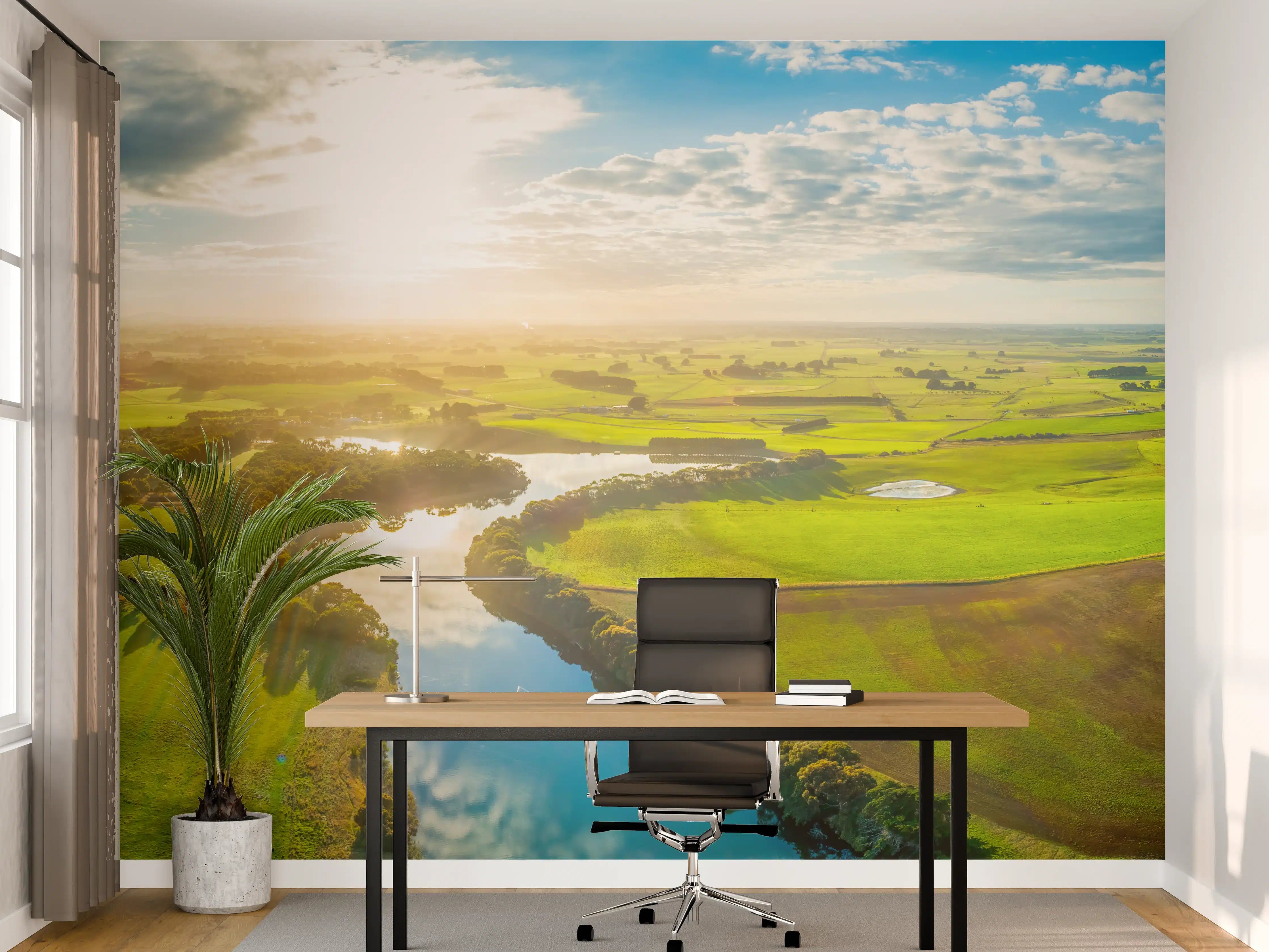 Büro Wandgestaltung - Ponorama Hokins River