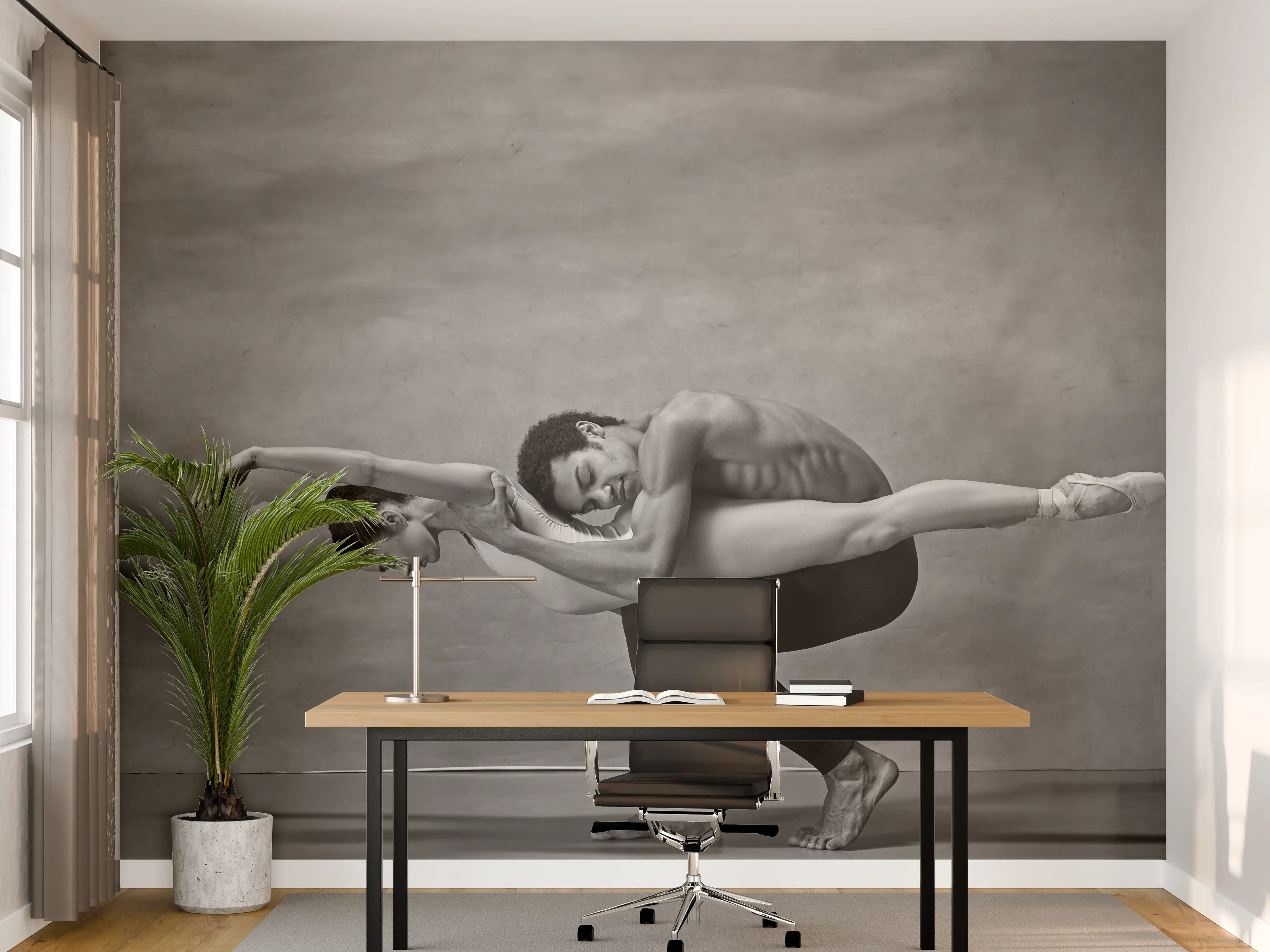 Büro Wandgestaltung - Posierendes Paar Balletttänzer