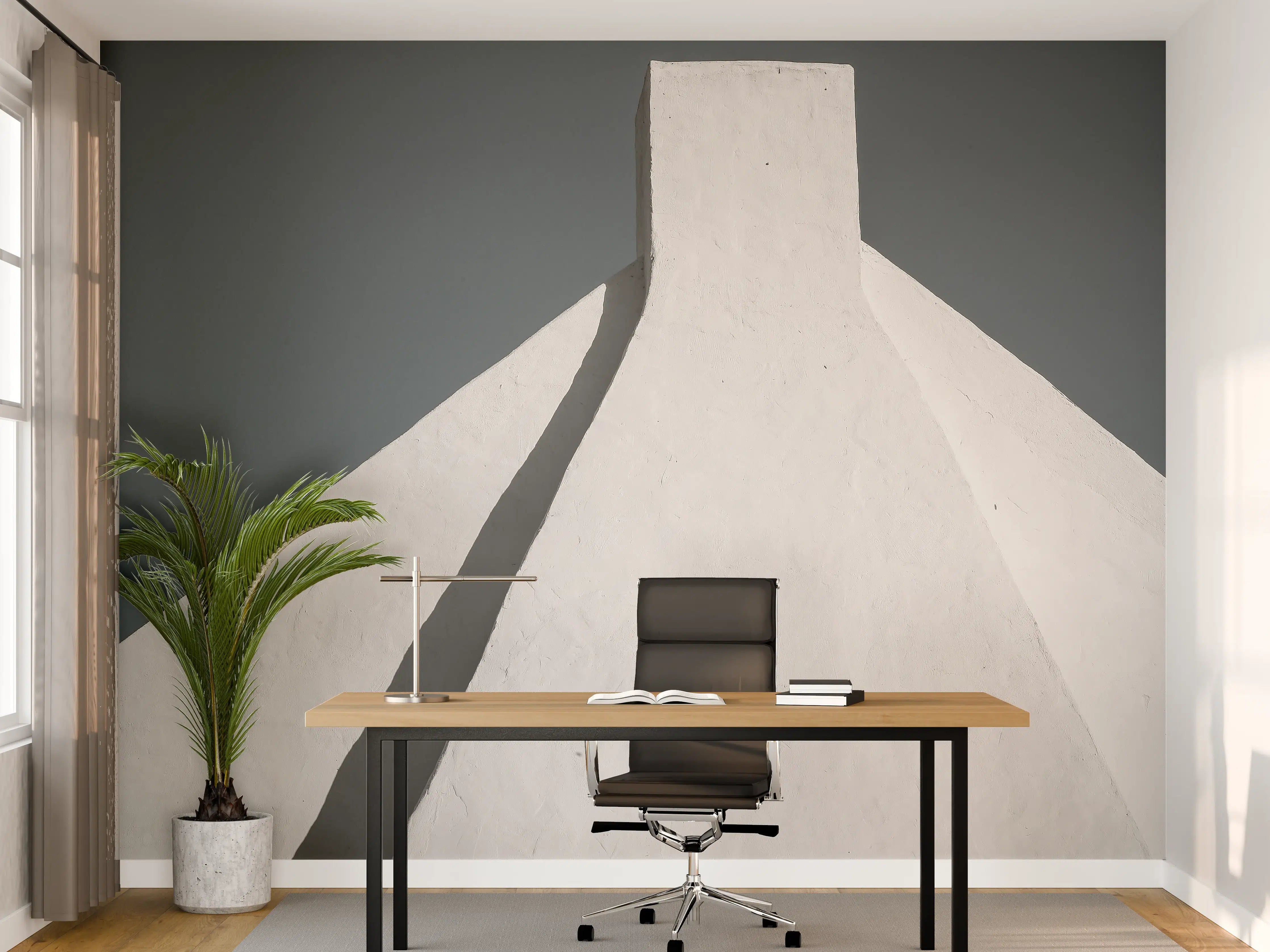 Büro Wandgestaltung - Puristische Architektur in Weiß-Blau