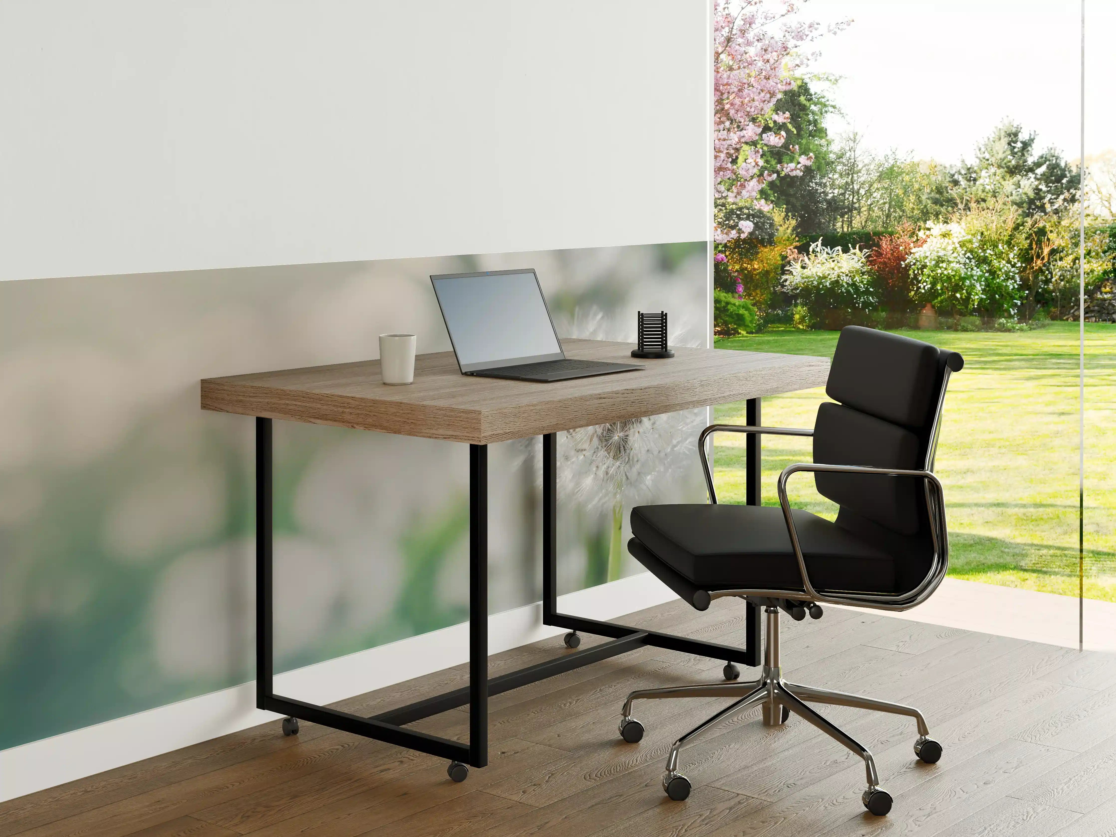 Büro Wandgestaltung - Pusteblume in Türkis-Weiß