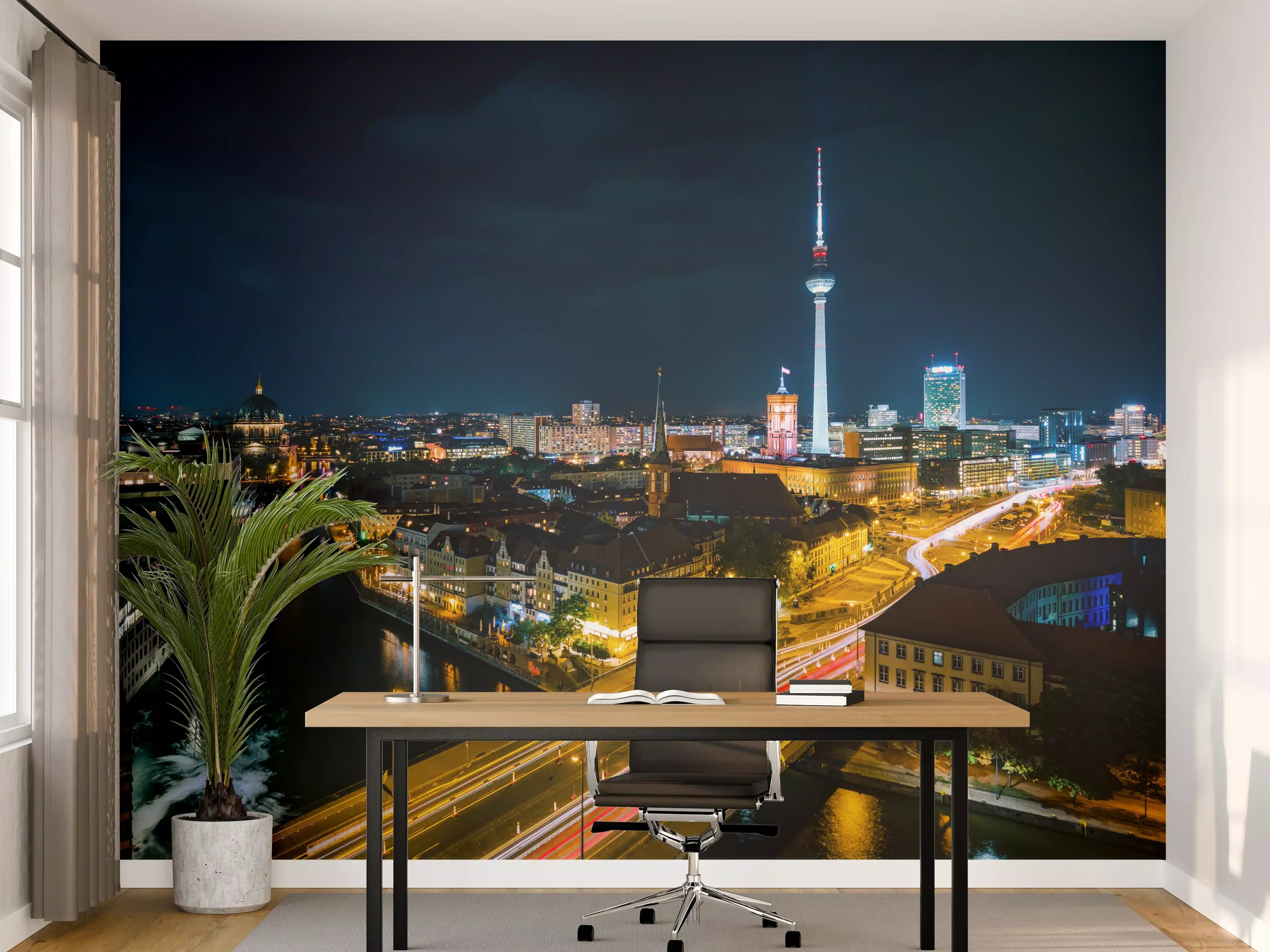 Büro Wandgestaltung - Pusteblume schwarz-weiß Hintergrund