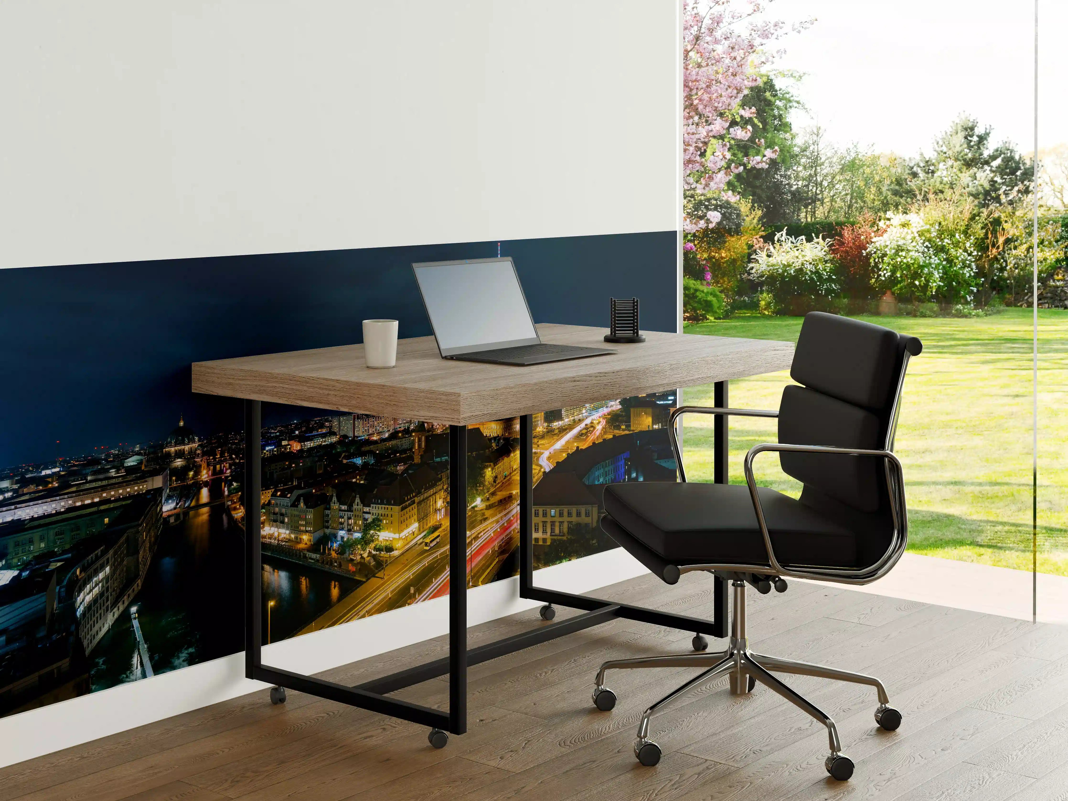 Büro Wandgestaltung - Pusteblume schwarz-weiß Hintergrund