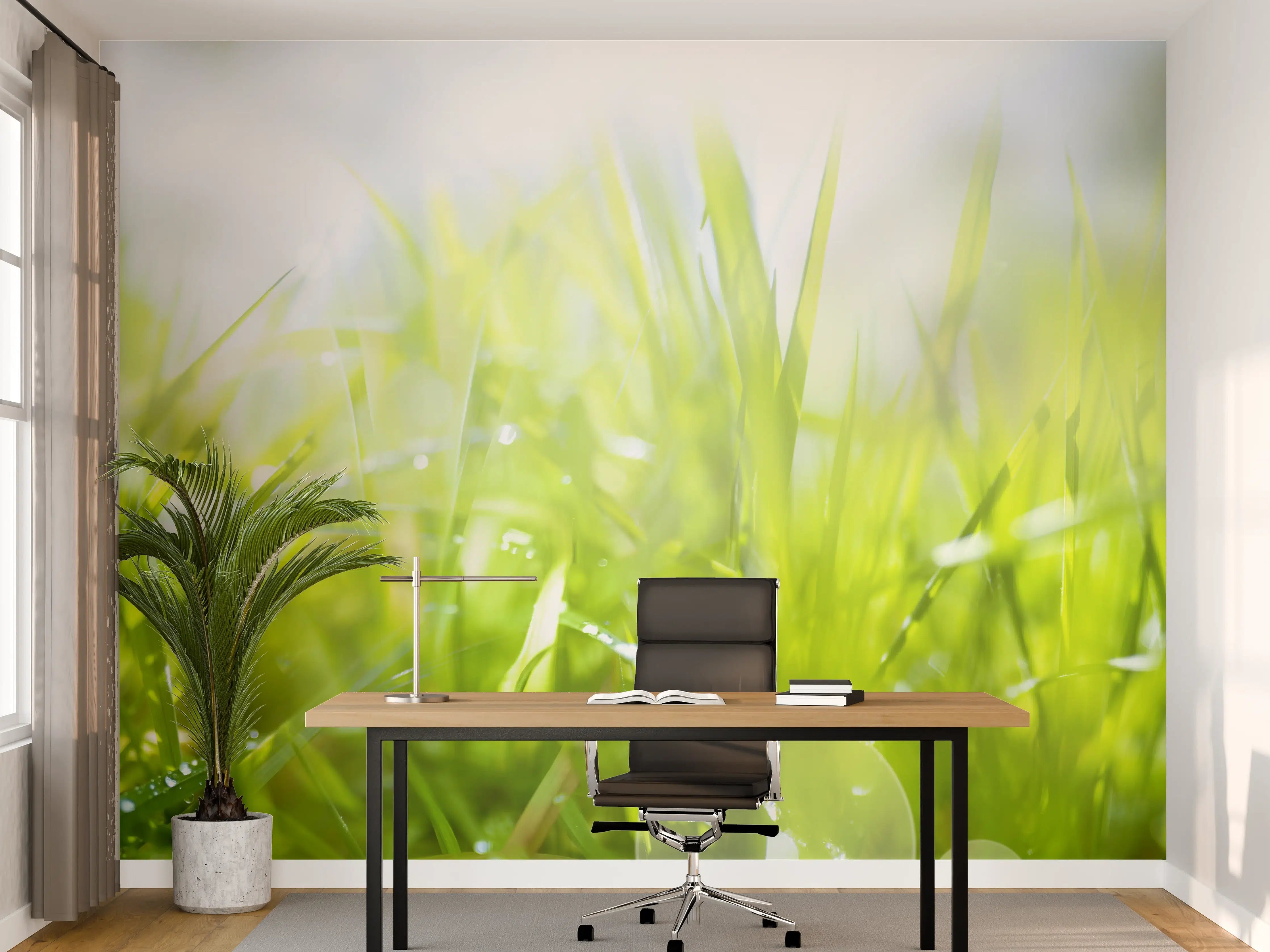 Büro Wandgestaltung - Pusteblumen auf grüner Wiese