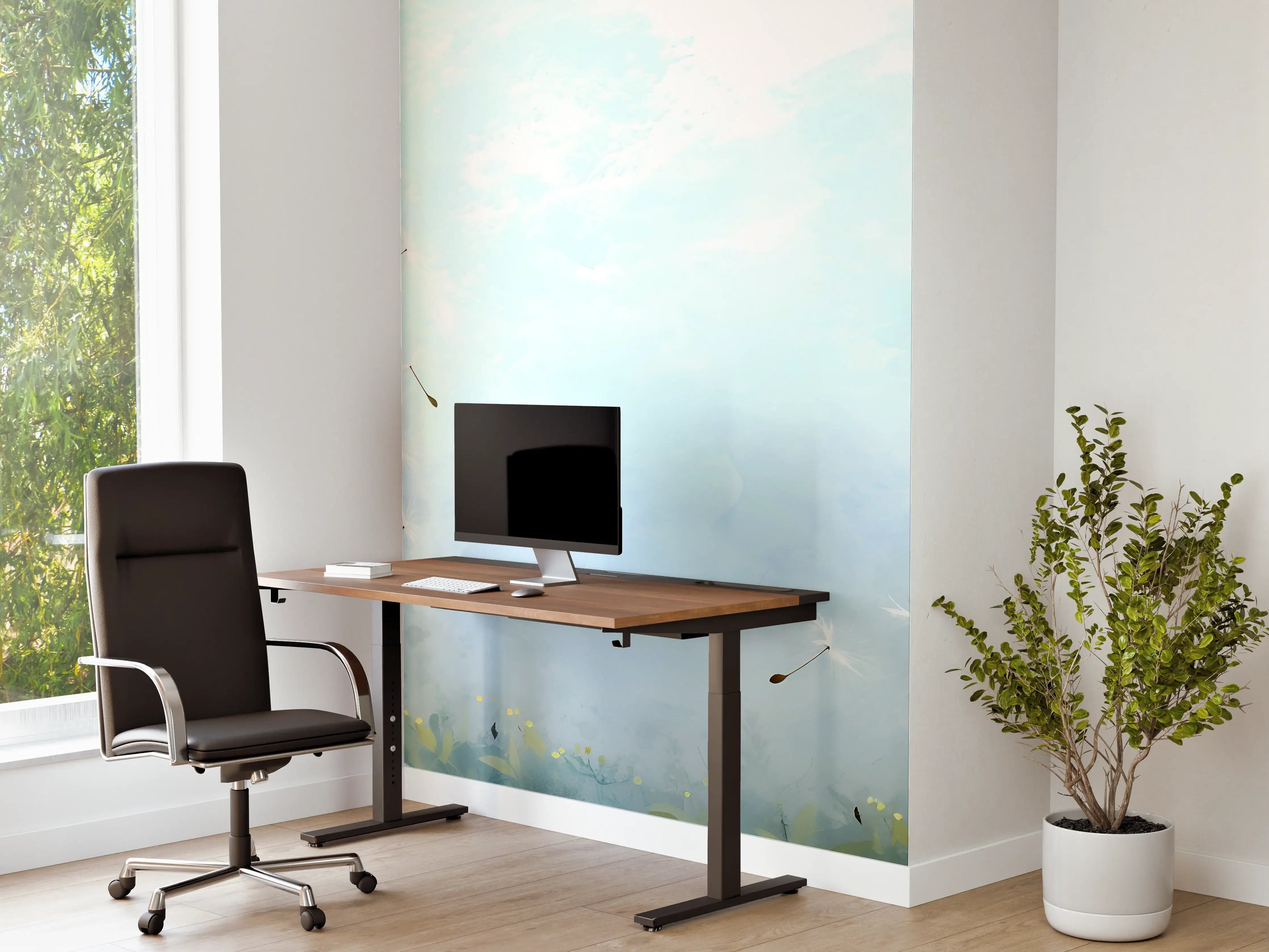 Büro Wandgestaltung - Pusteblumen im blauen Himmel