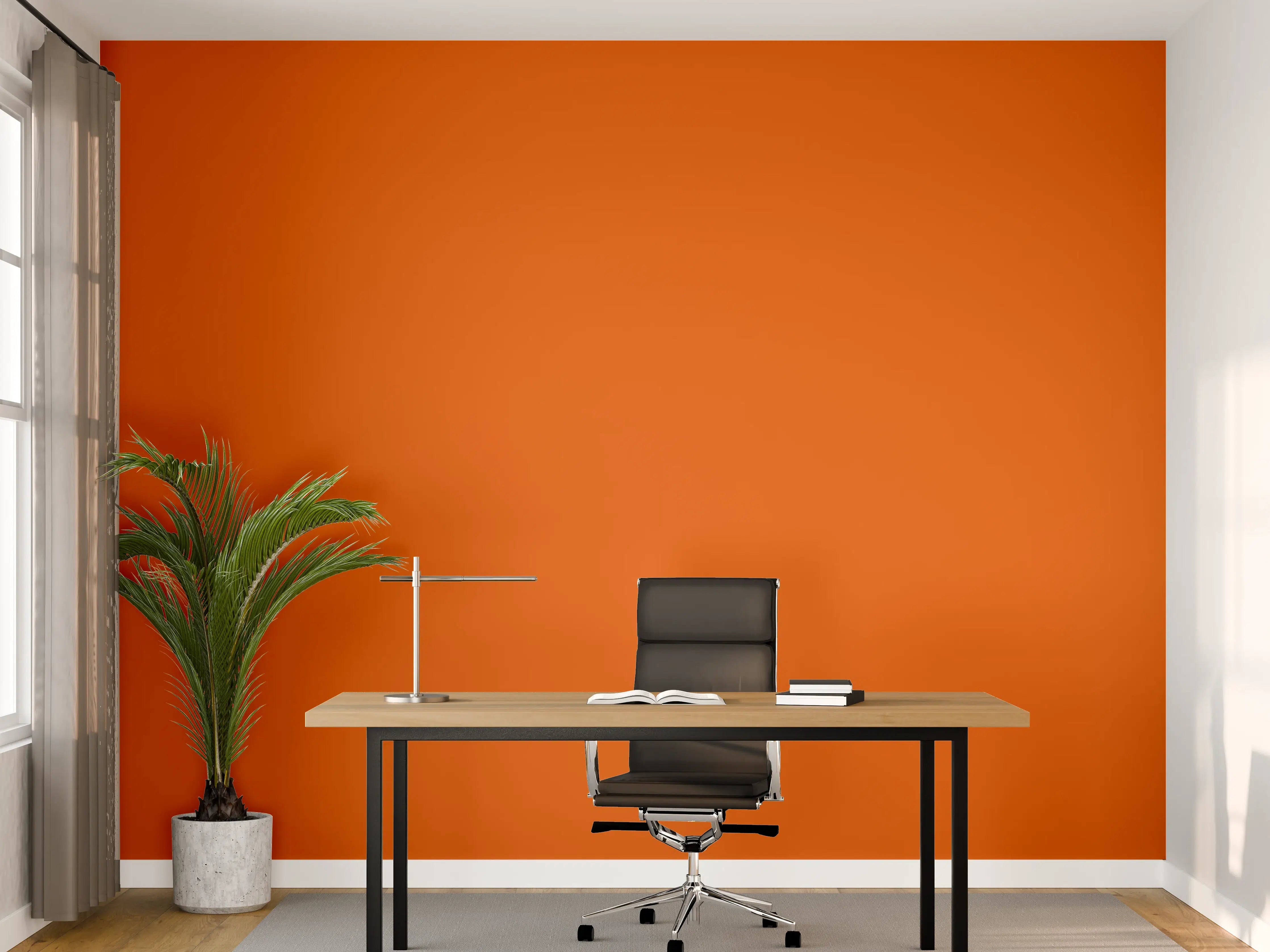 Büro Wandgestaltung - RAL 2009 (Verkehrsorange)