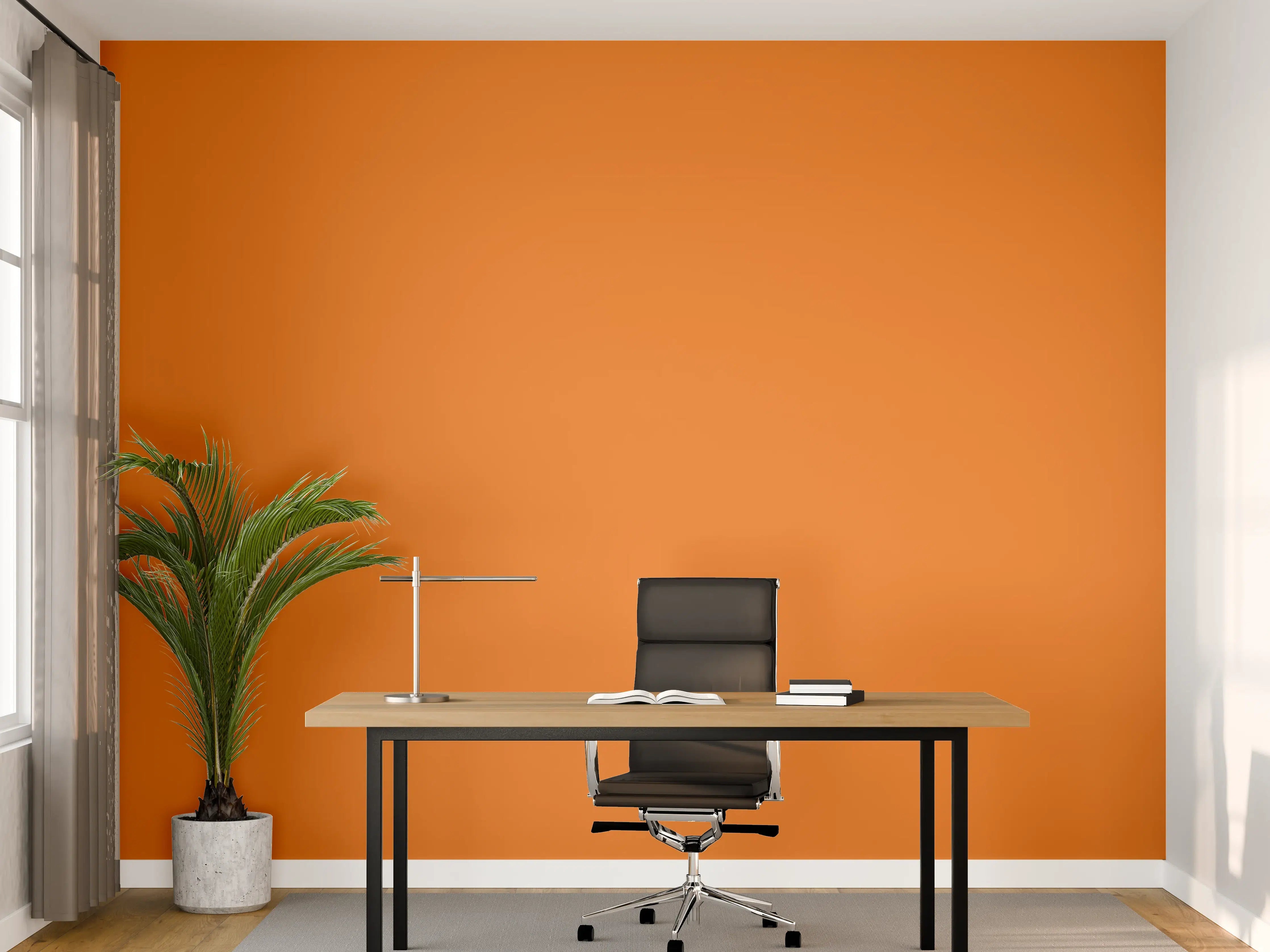 Büro Wandgestaltung - RAL 2011 (Tieforange)