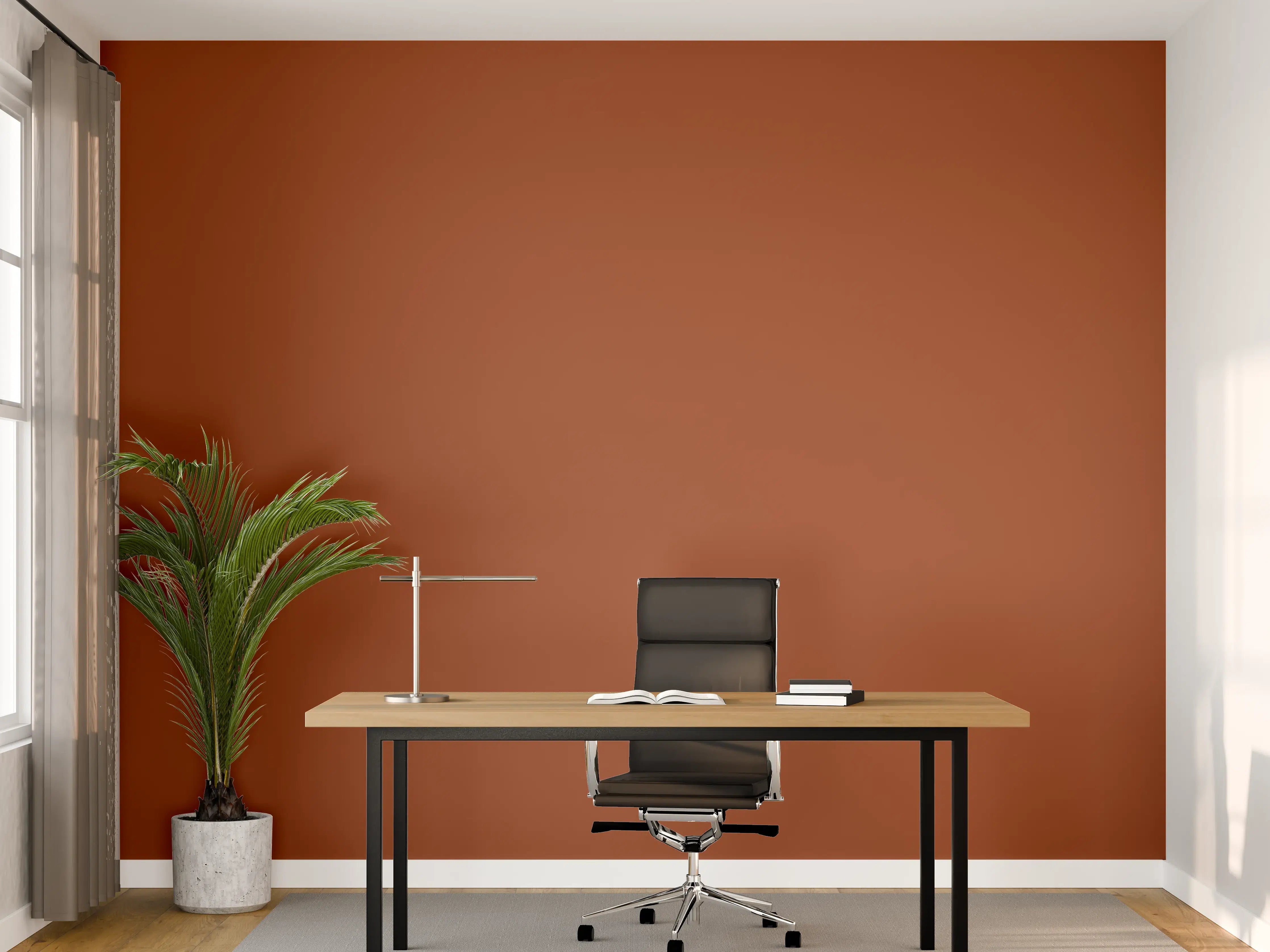 Büro Wandgestaltung - RAL 2013 (Perlorange)