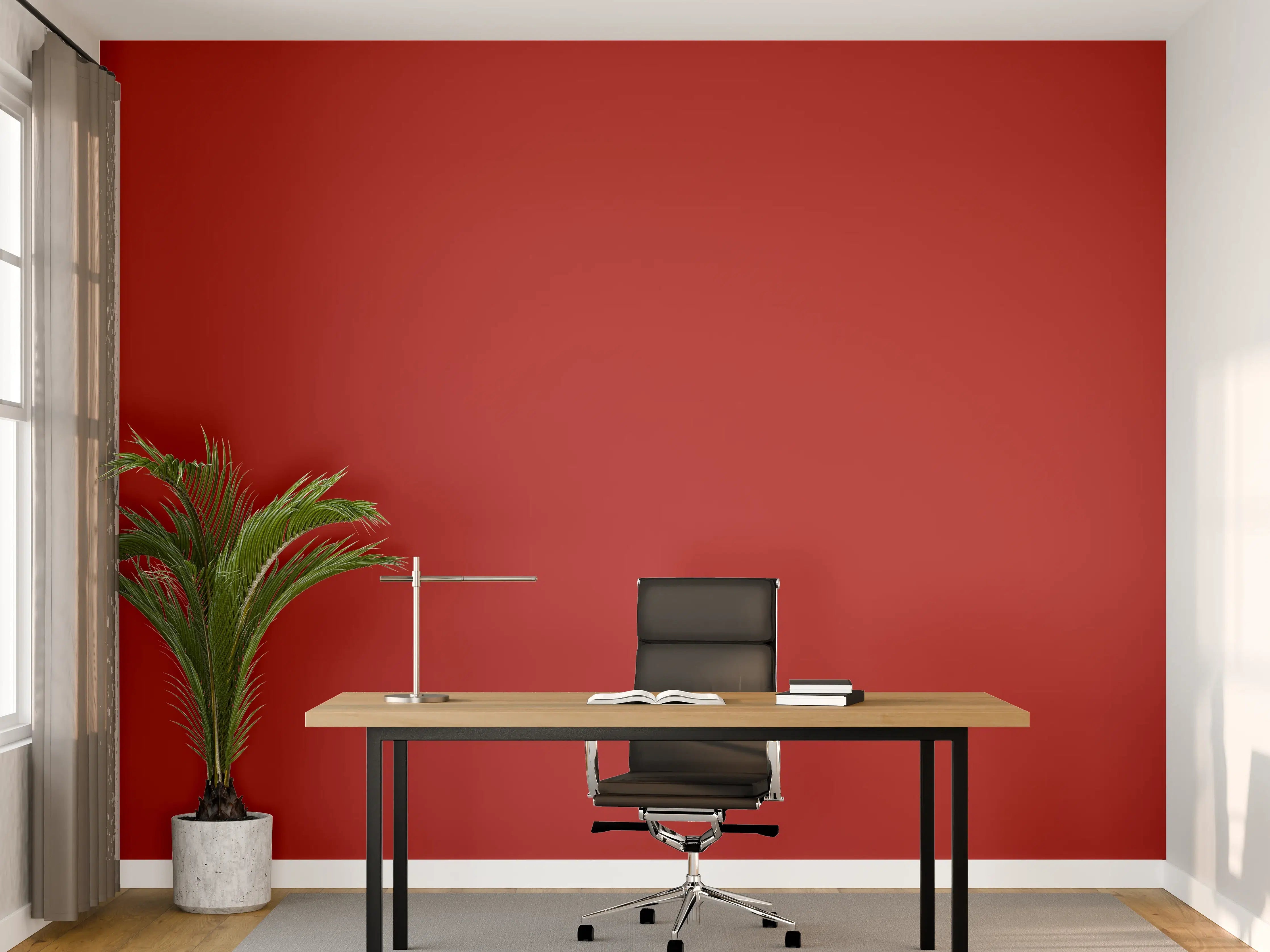 Büro Wandgestaltung - RAL 3000 (Flammenrot)