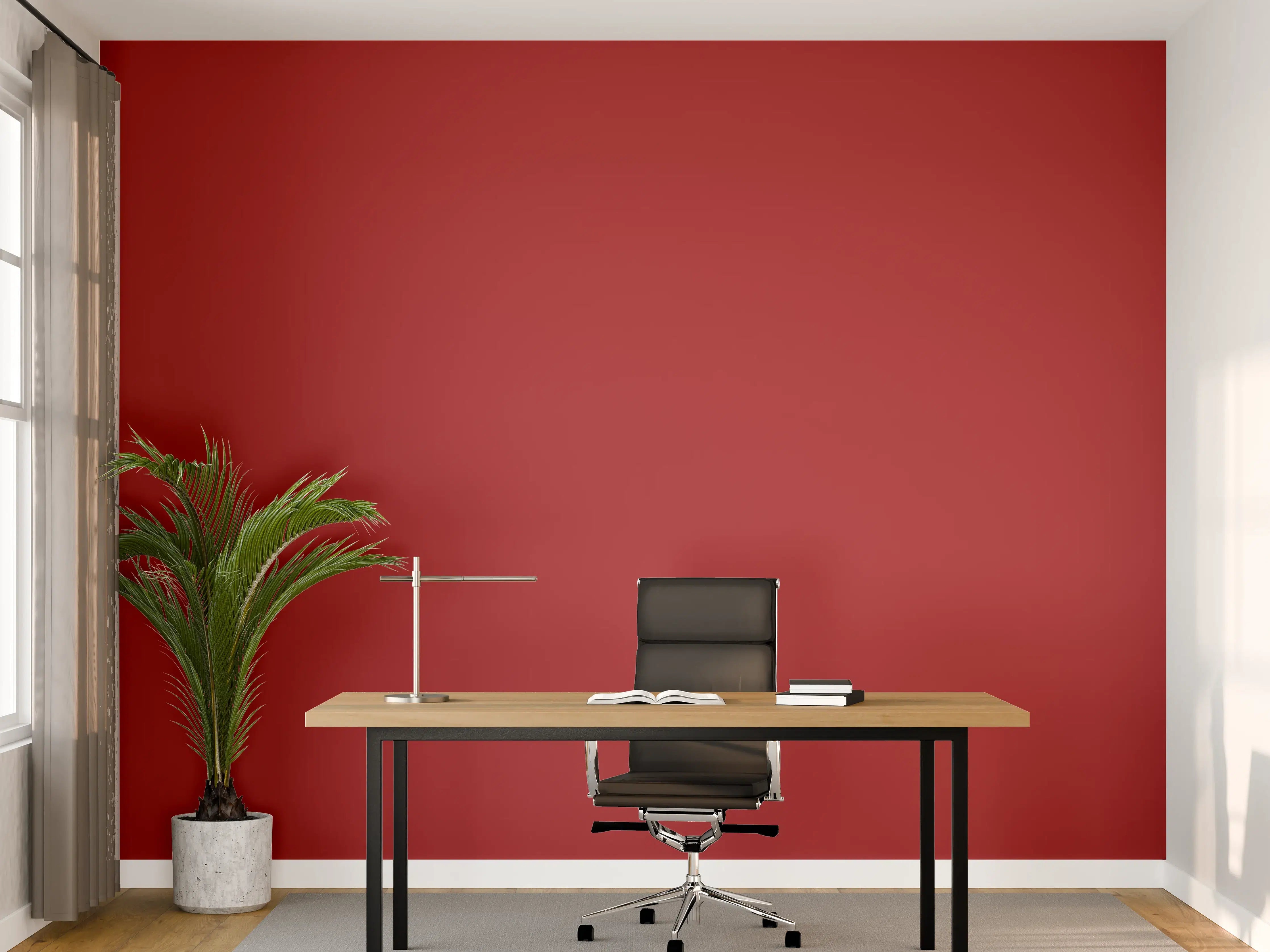 Büro Wandgestaltung - RAL 3002 (Karminrot)