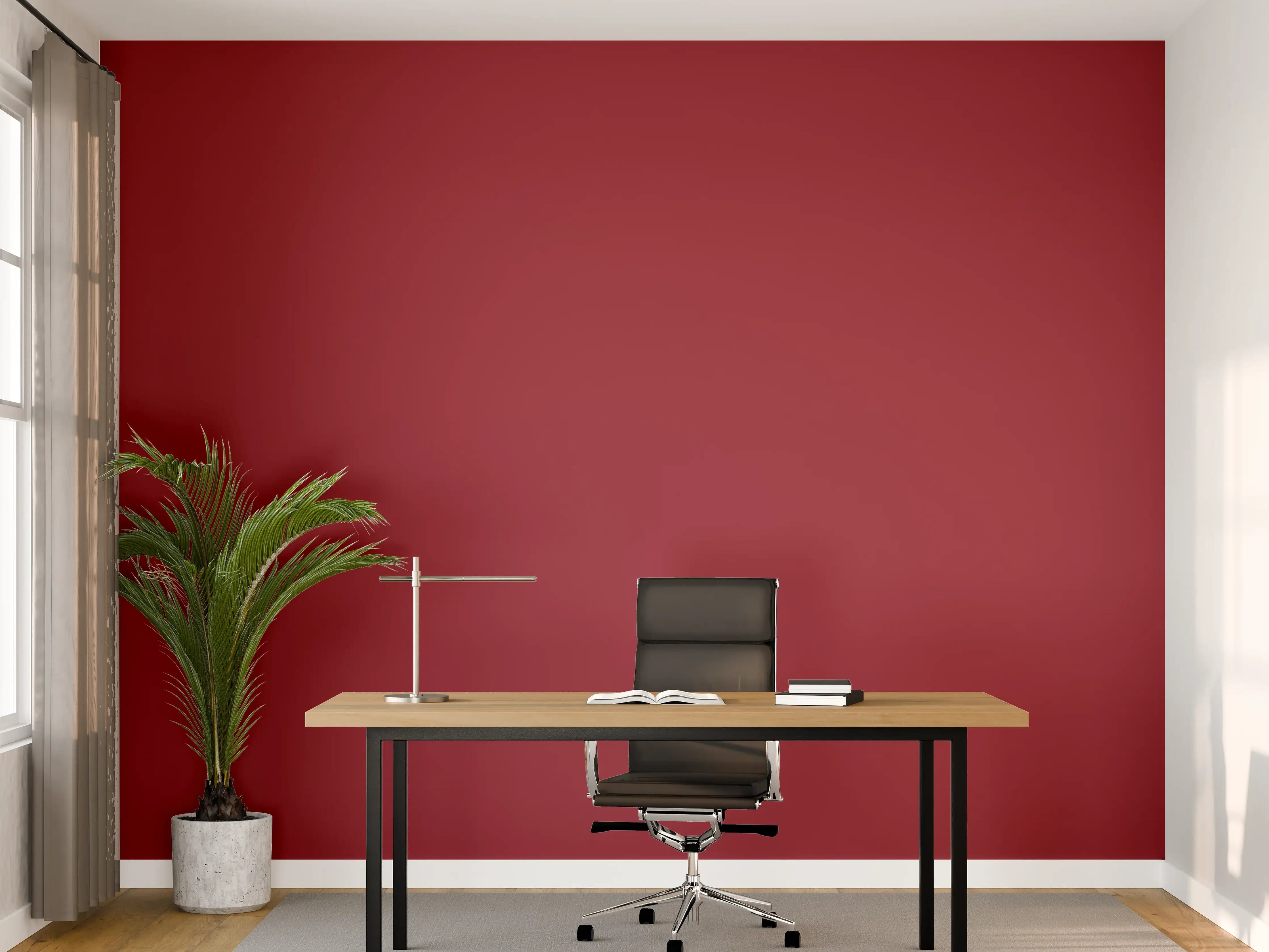 Büro Wandgestaltung - RAL 3003 (Rubinrot)