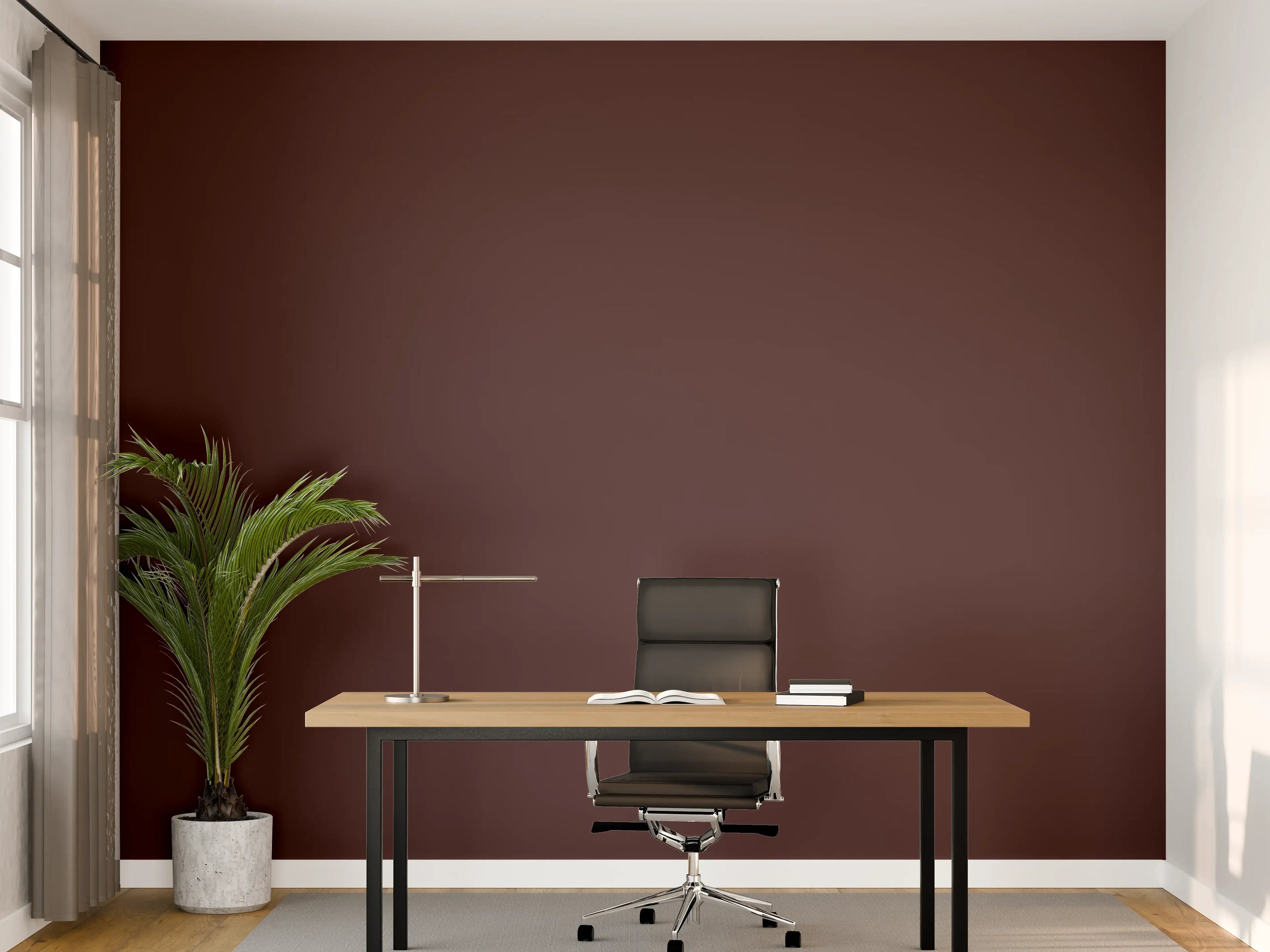 Büro Wandgestaltung - RAL 3007 (Schwarzrot)