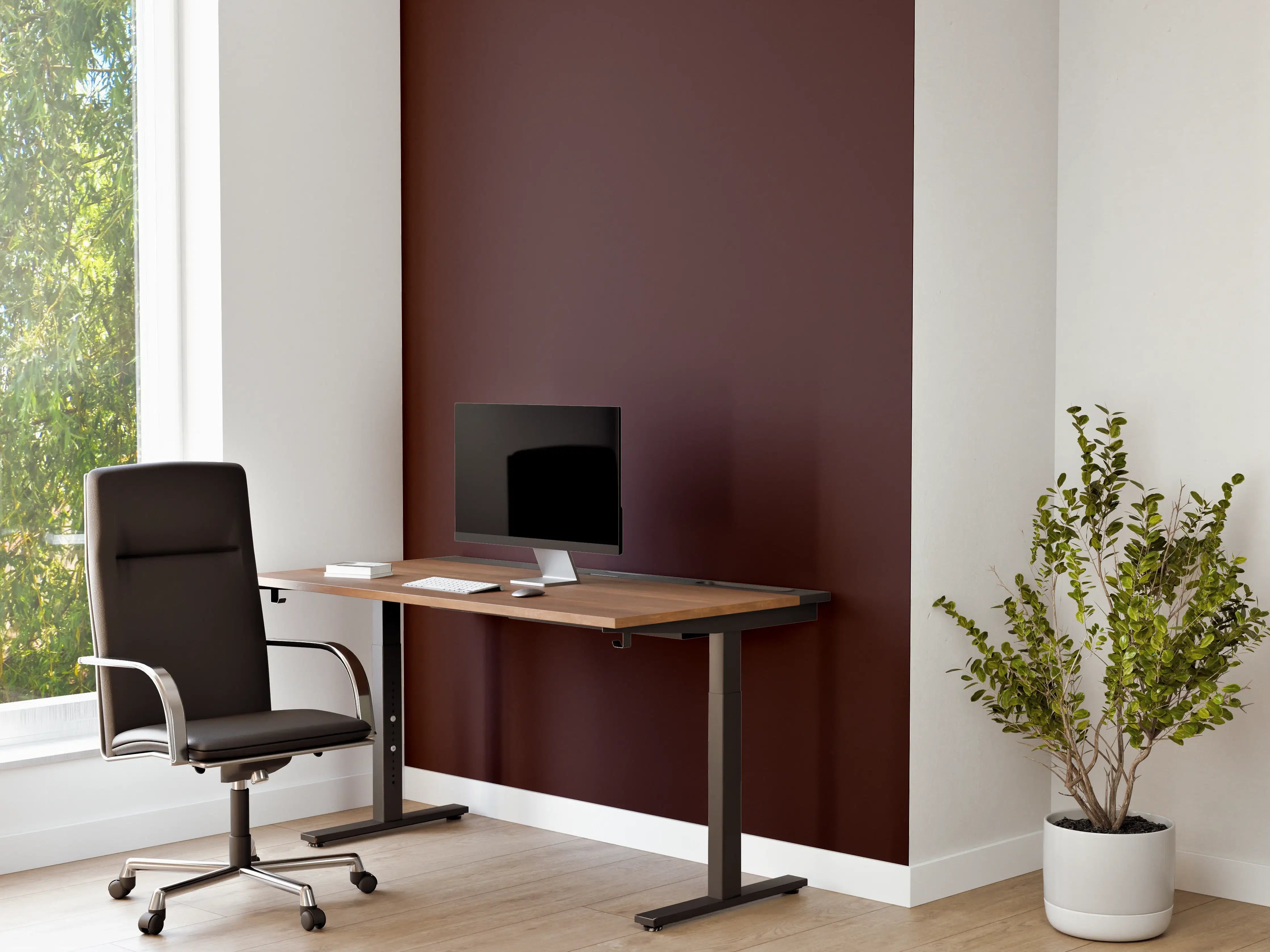 Büro Wandgestaltung - RAL 3007 (Schwarzrot)