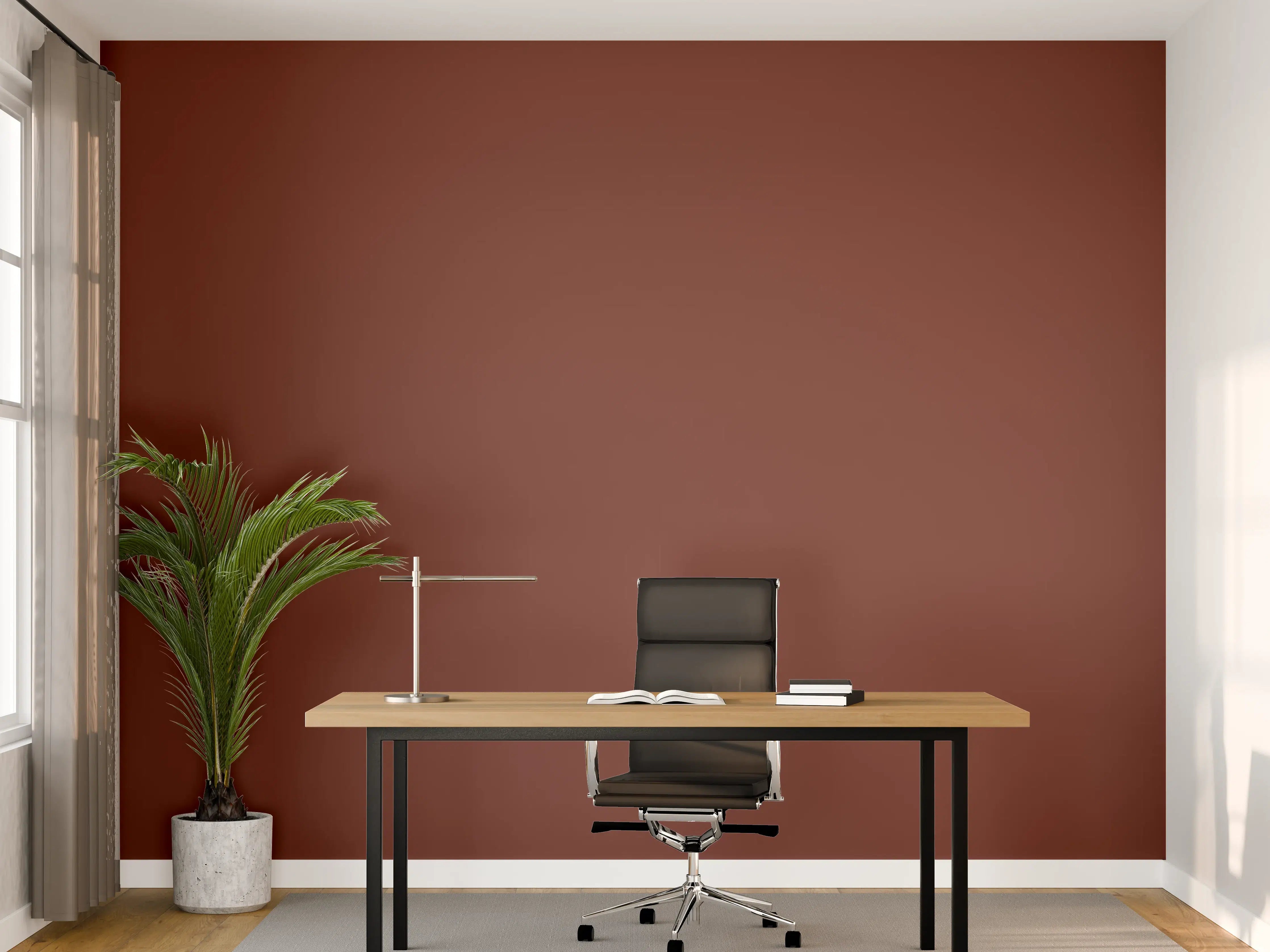 Büro Wandgestaltung - RAL 3009 (Oxidrot)