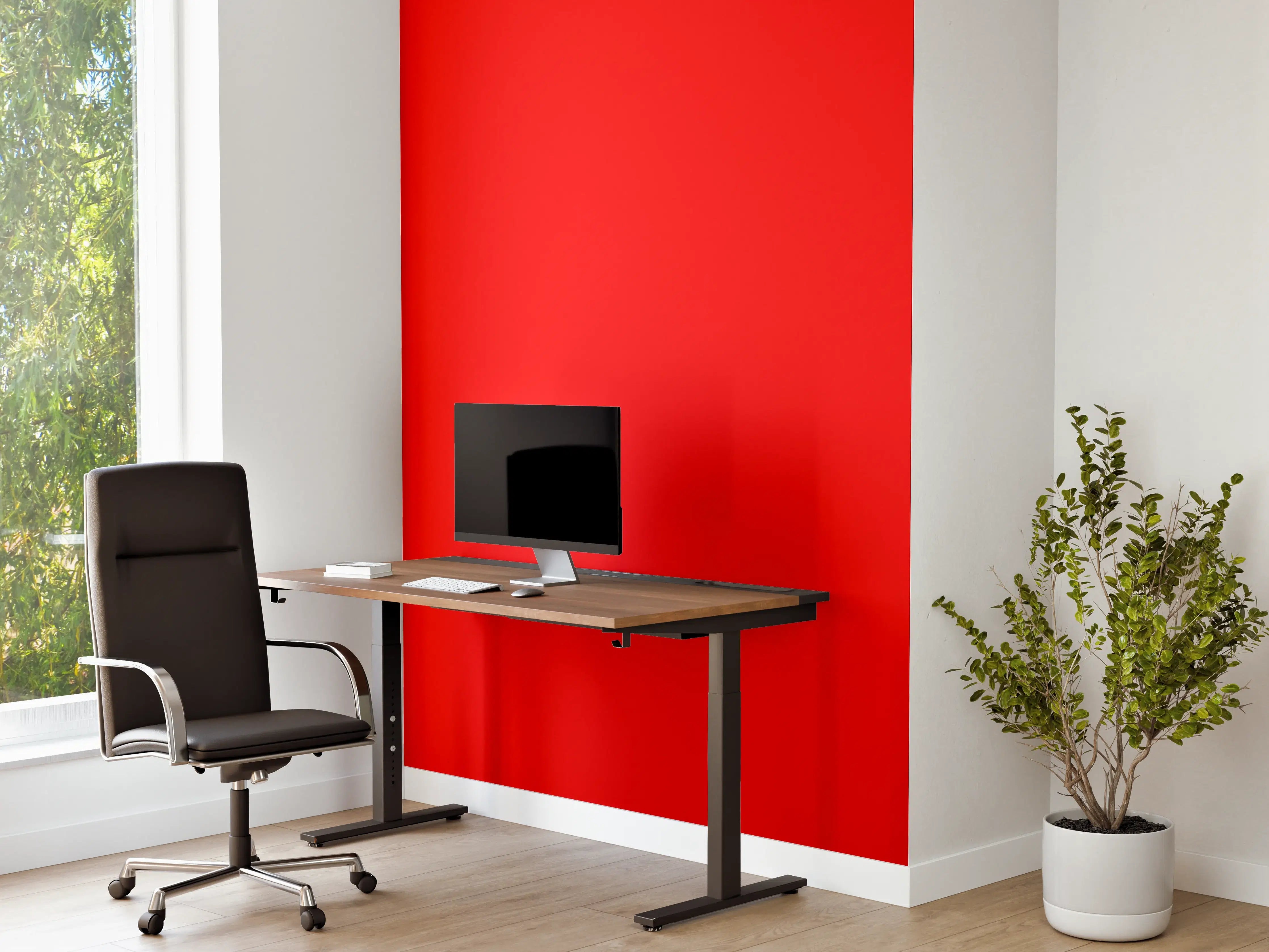 Büro Wandgestaltung - RAL 3024 (leuchtendes Rot)