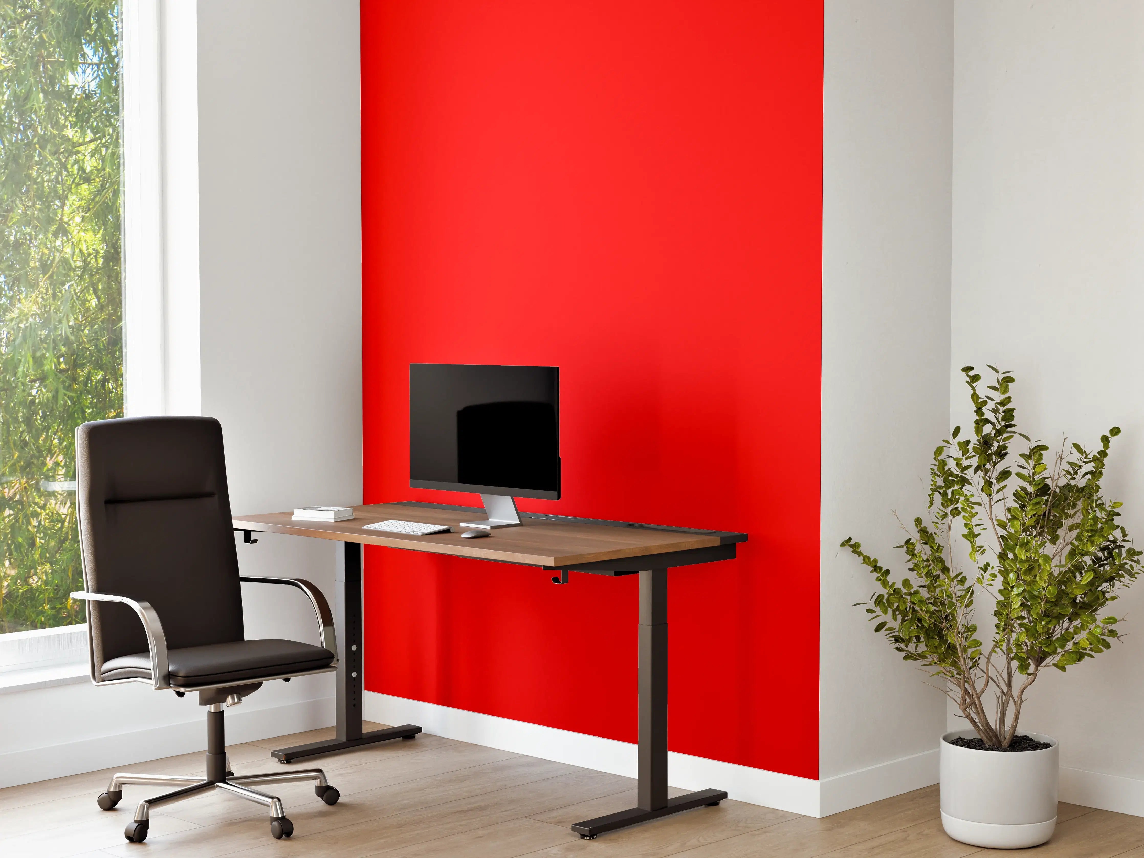 Büro Wandgestaltung - RAL 3026 (leuchtendes Hellrot)