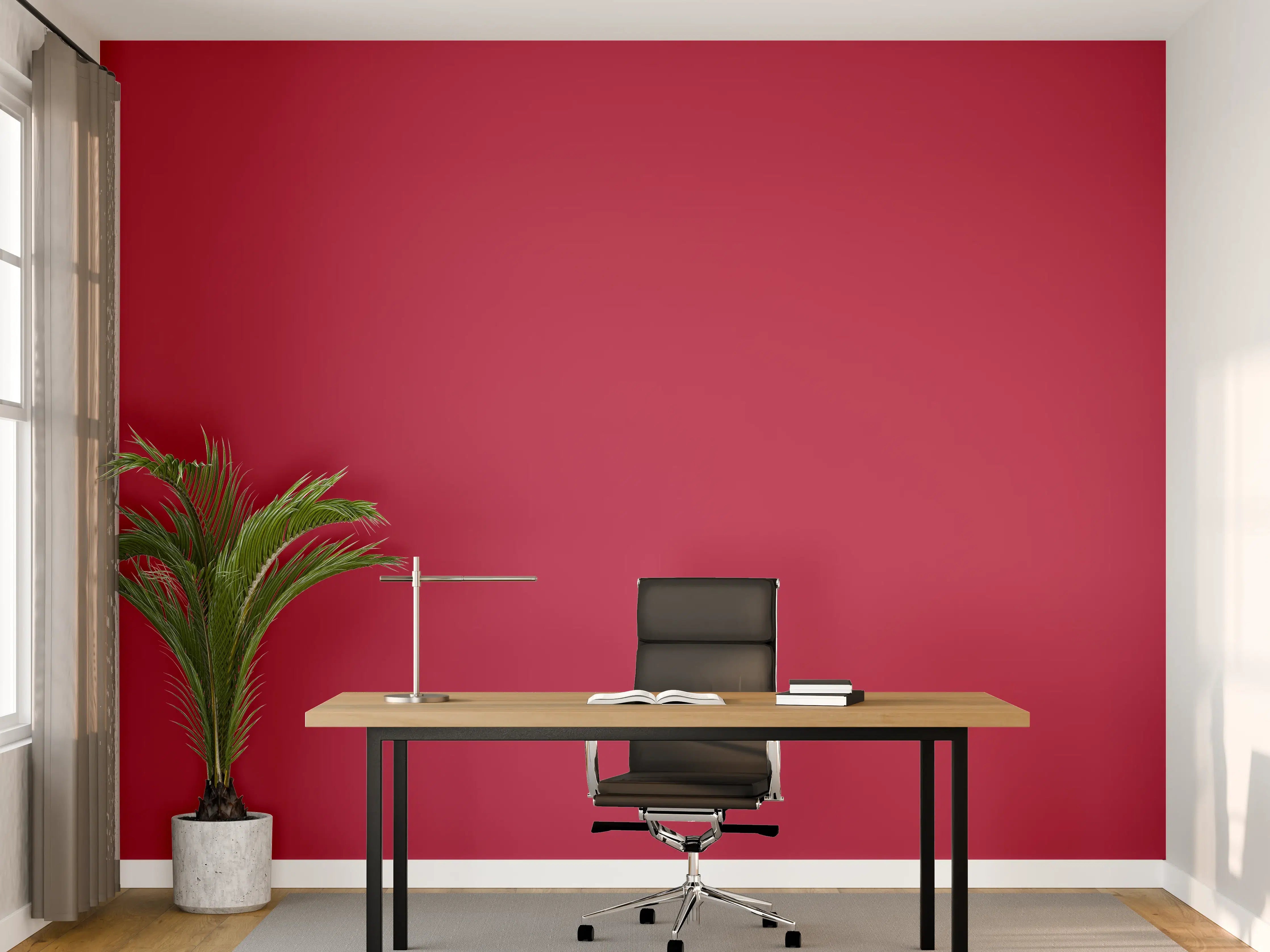 Büro Wandgestaltung - RAL 3027 (Himbeerrot)