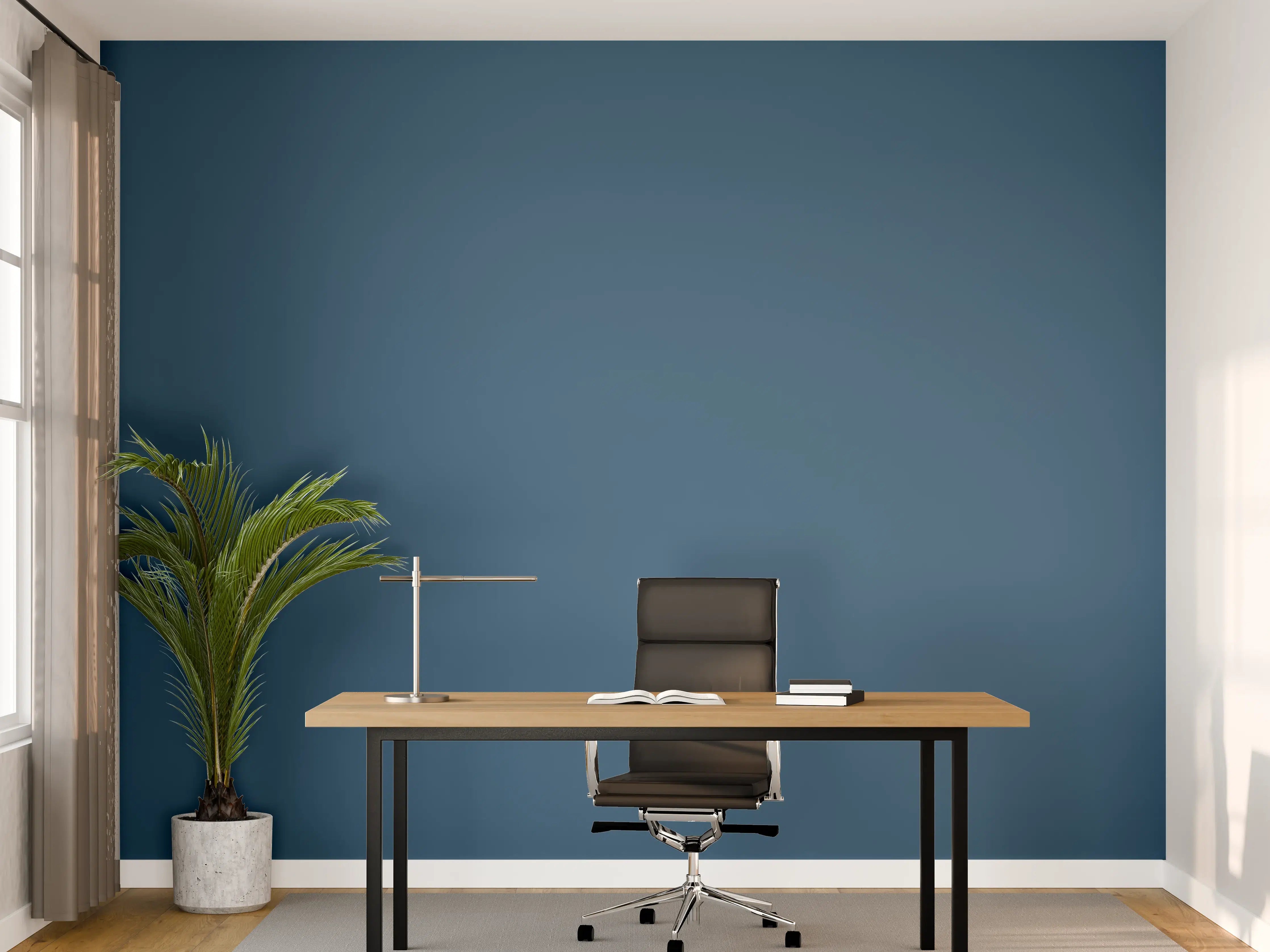 Büro Wandgestaltung - RAL 5009 (Azurblau)