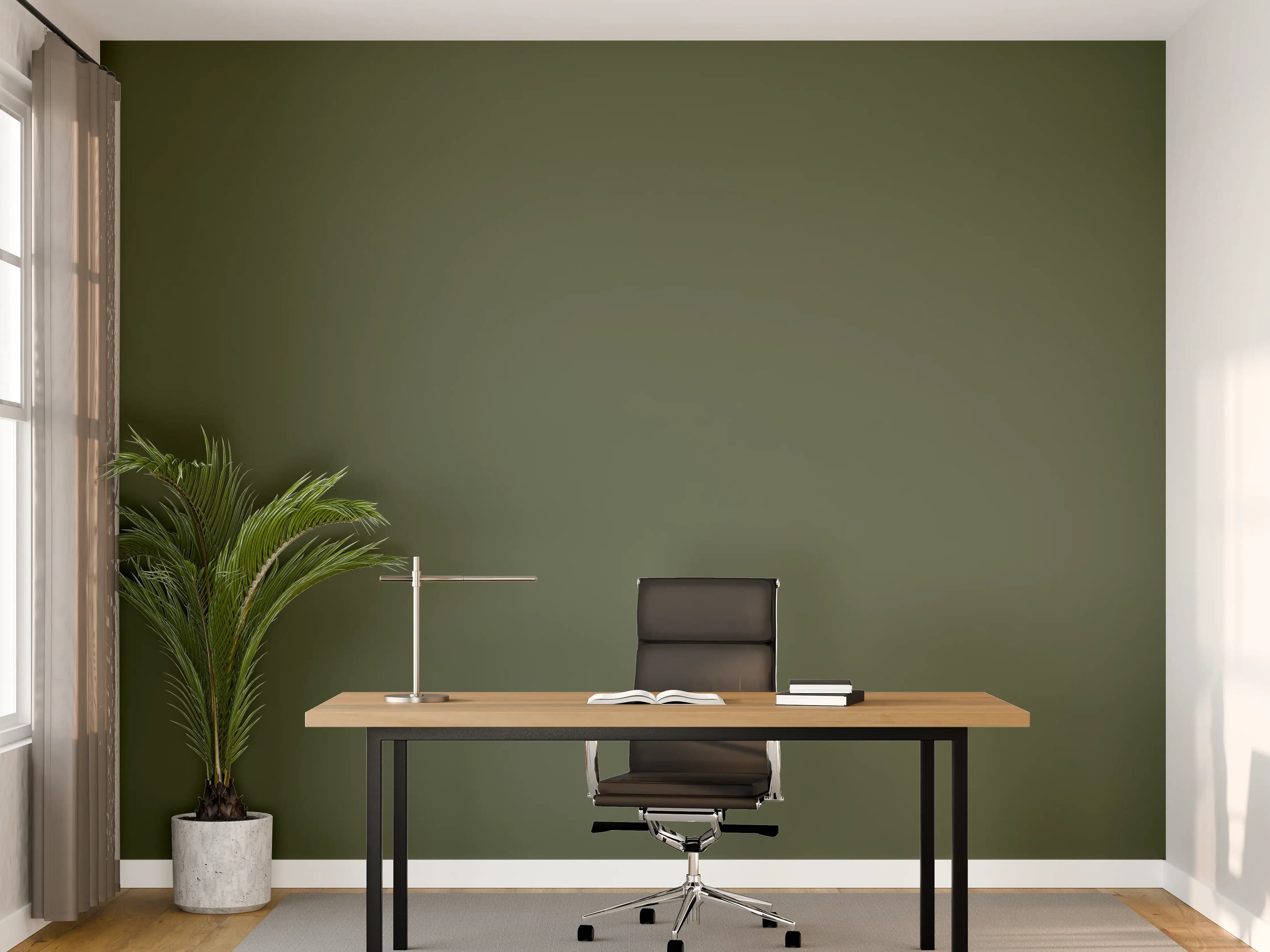 Büro Wandgestaltung - RAL 6003 (olivgrün)