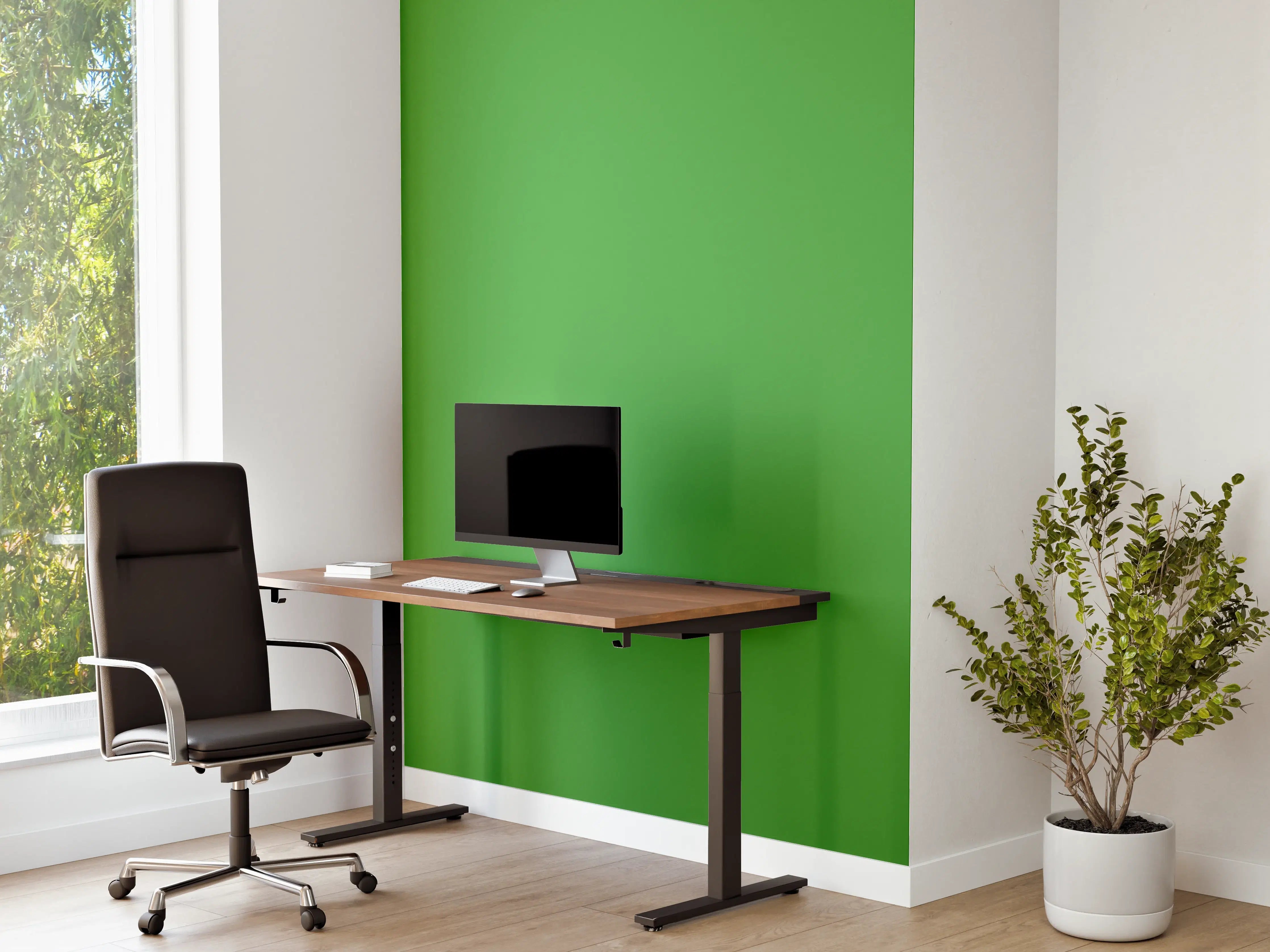 Büro Wandgestaltung - RAL 6018 (Gelbgrün)