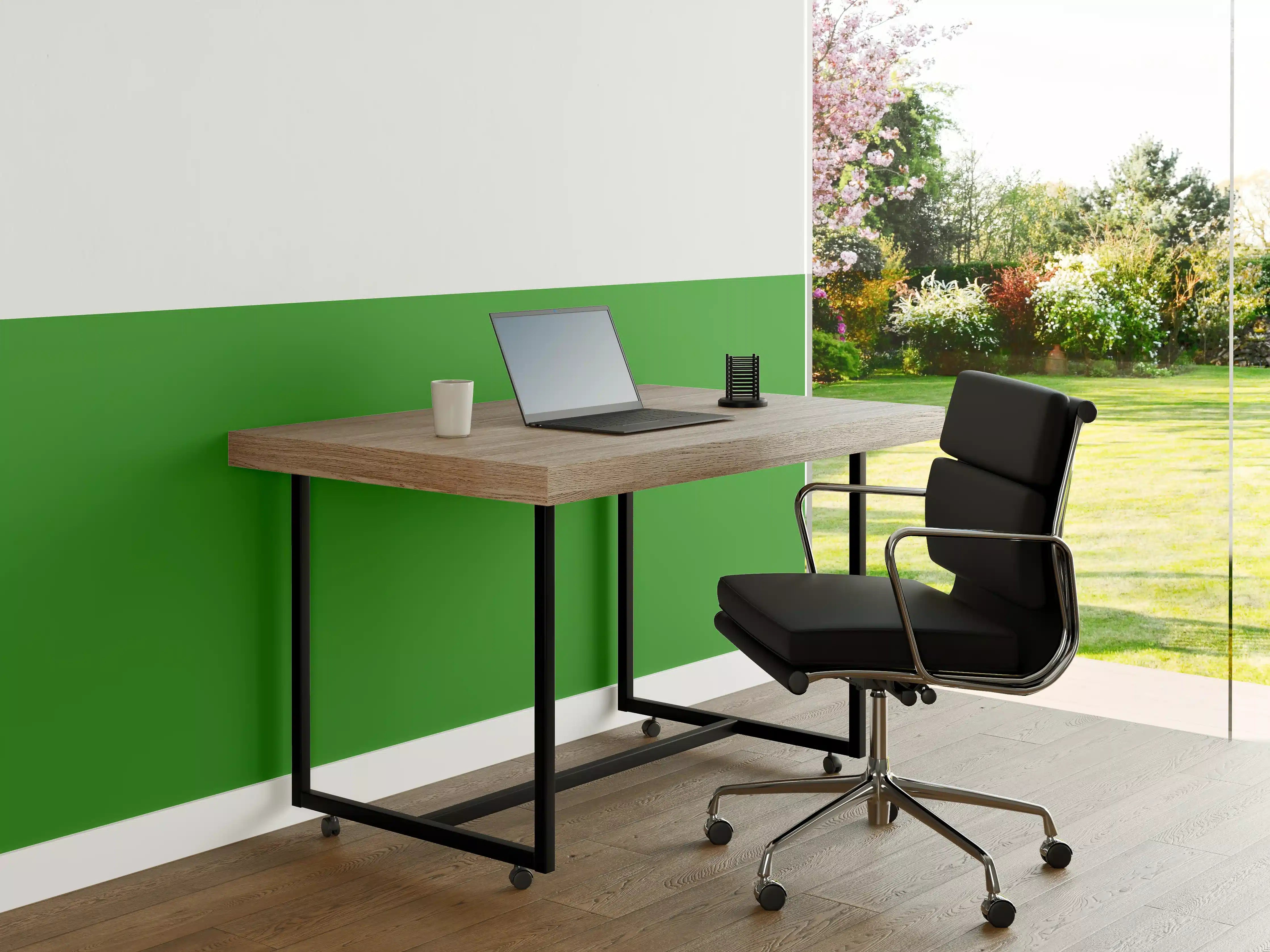 Büro Wandgestaltung - RAL 6018 (Gelbgrün)