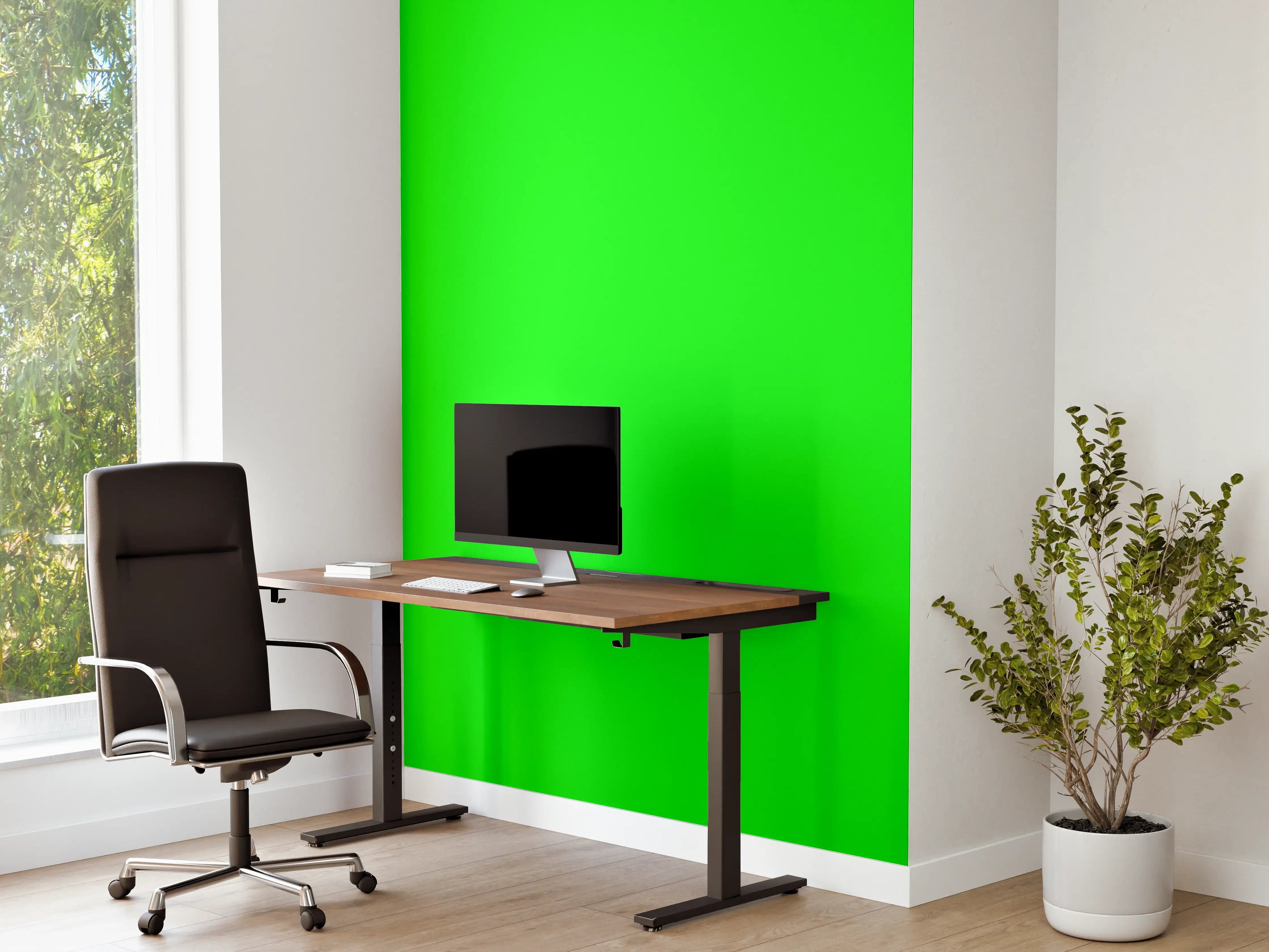 Büro Wandgestaltung - RAL 6038 (leuchtendes Grün)