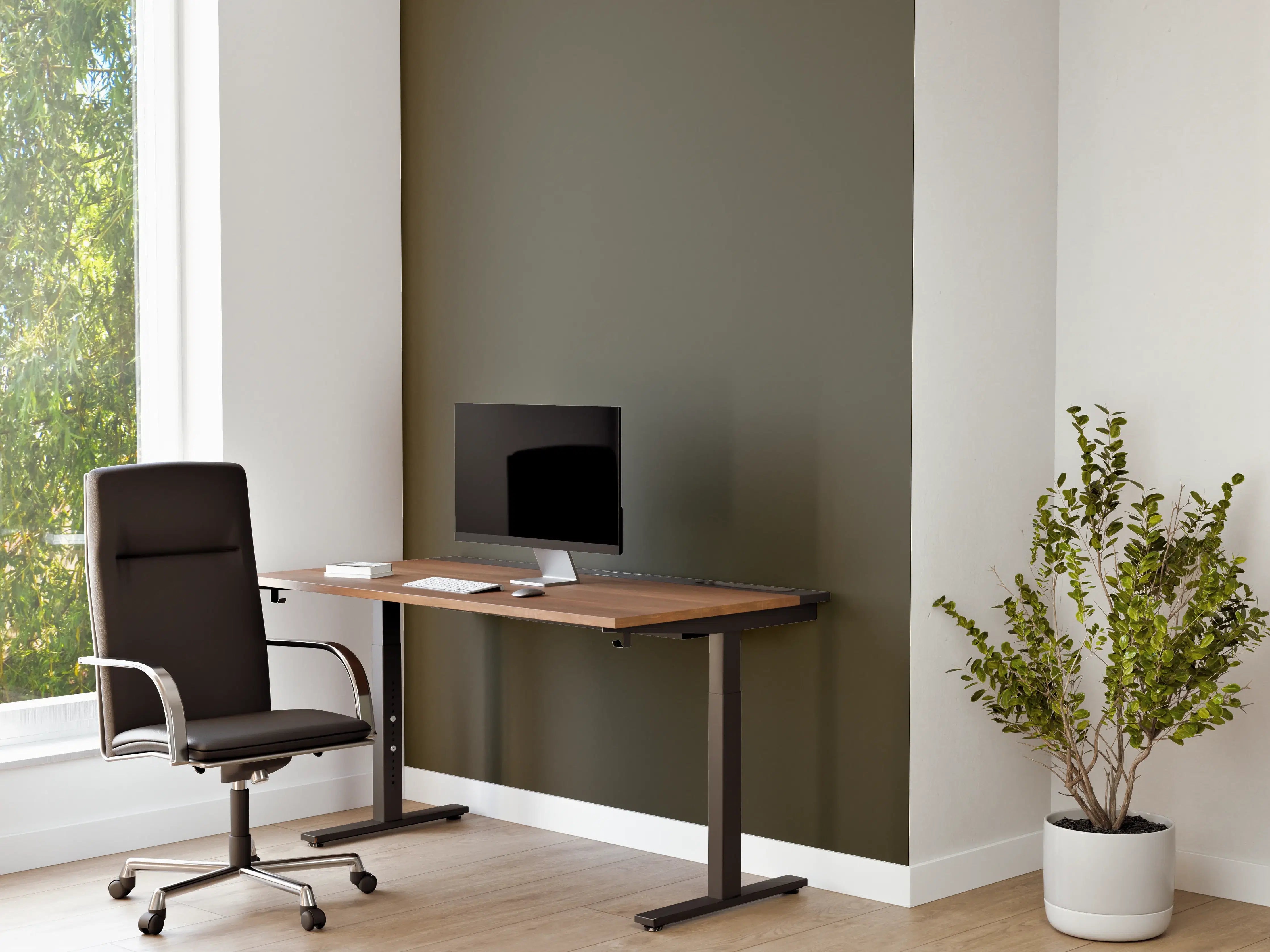 Büro Wandgestaltung - RAL 7013 (auch braun-grau)