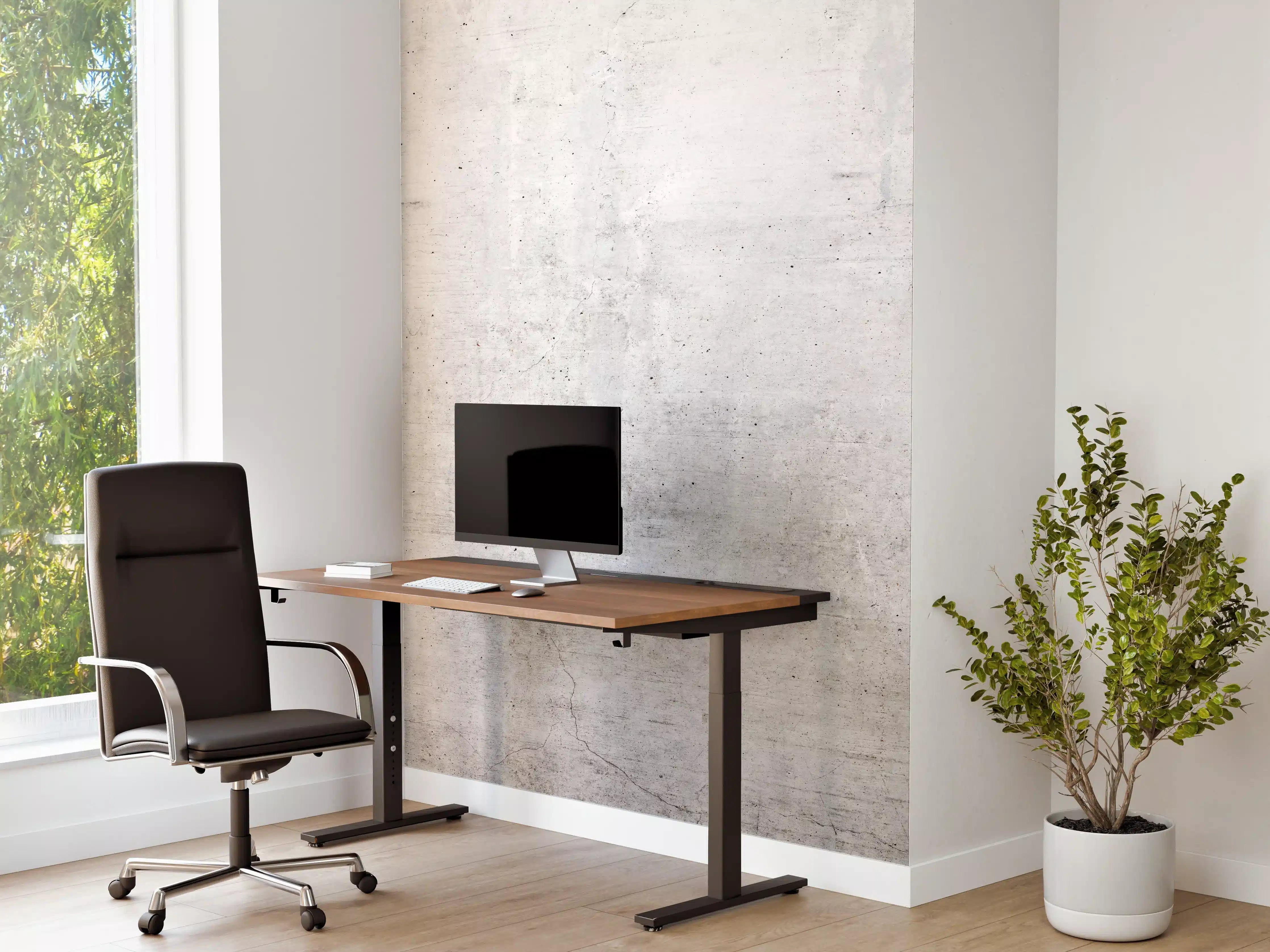 Büro Wandgestaltung - Rauer weißer Beton