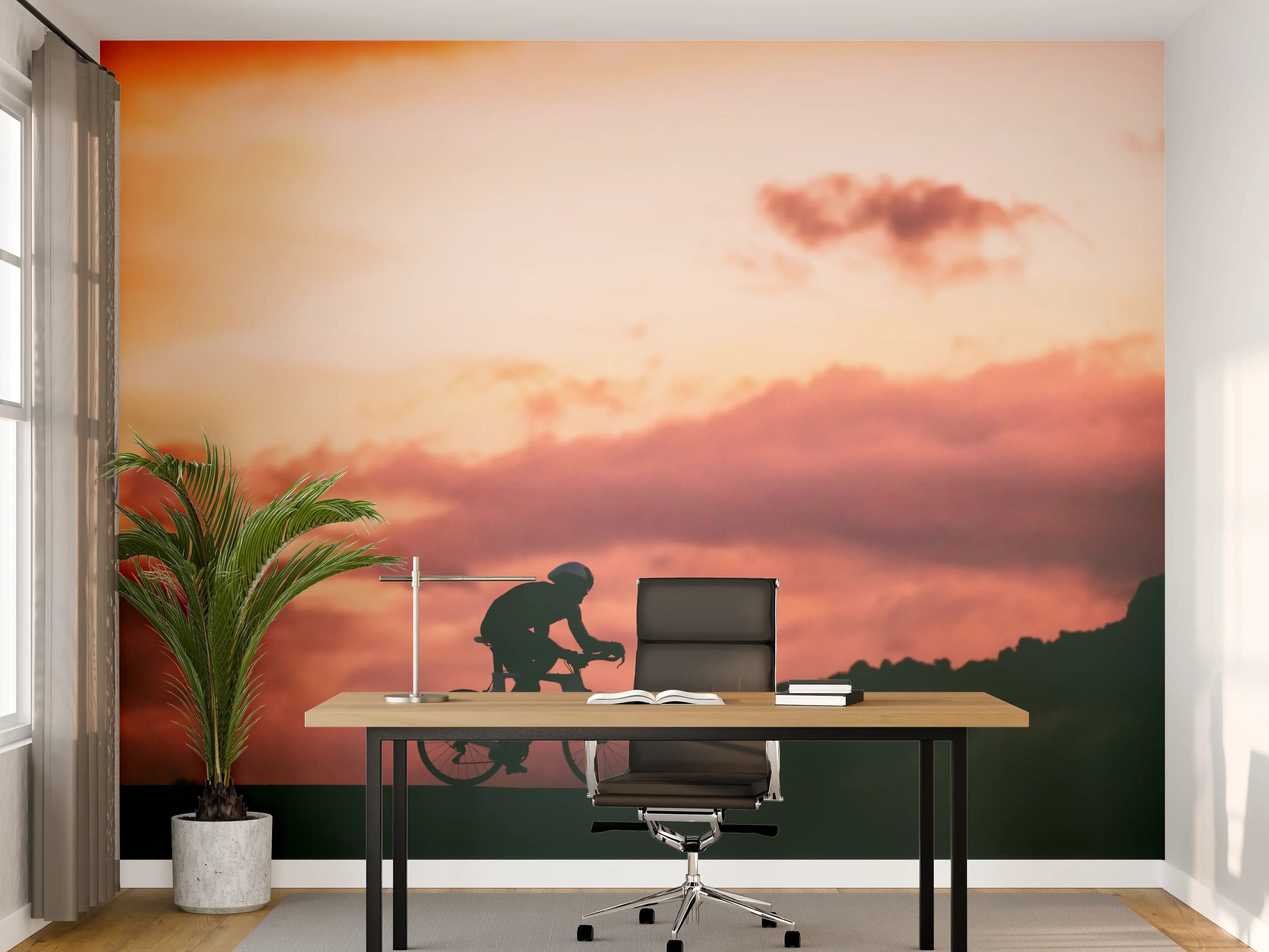 Büro Wandgestaltung - Rennradfahrer