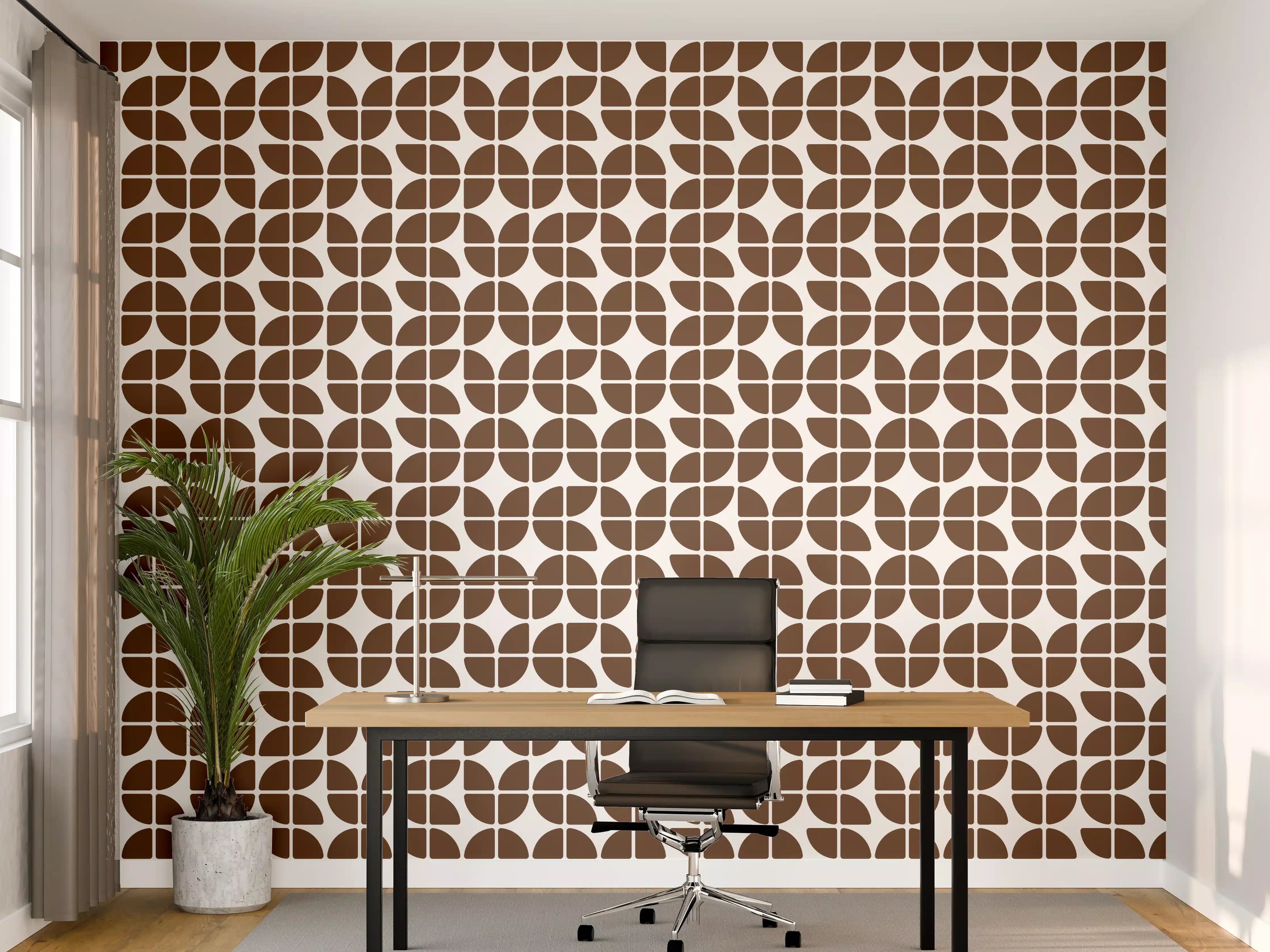 Büro Wandgestaltung - Retro-Grazia-Caffè-Muster