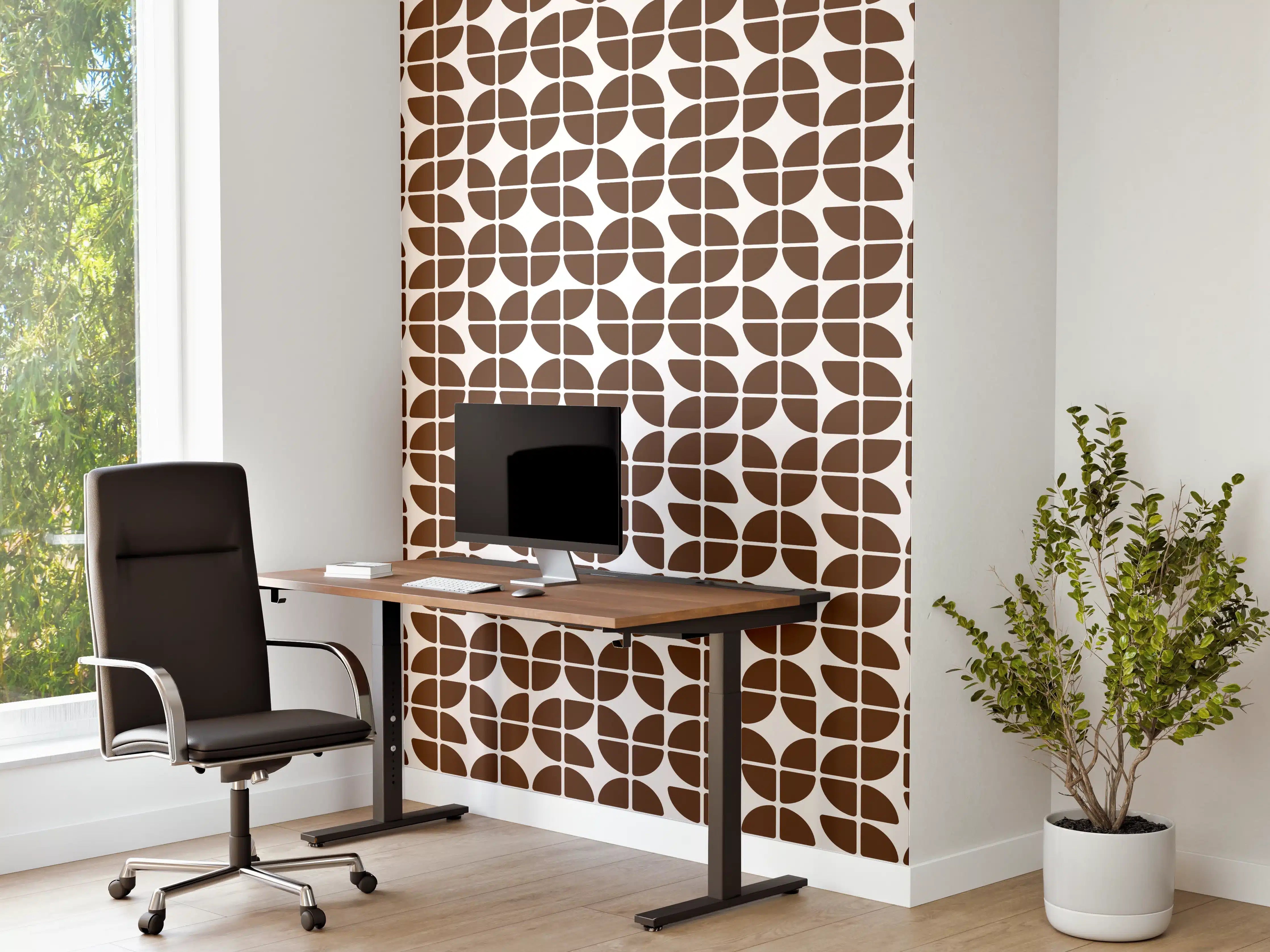 Büro Wandgestaltung - Retro-Grazia-Caffè-Muster