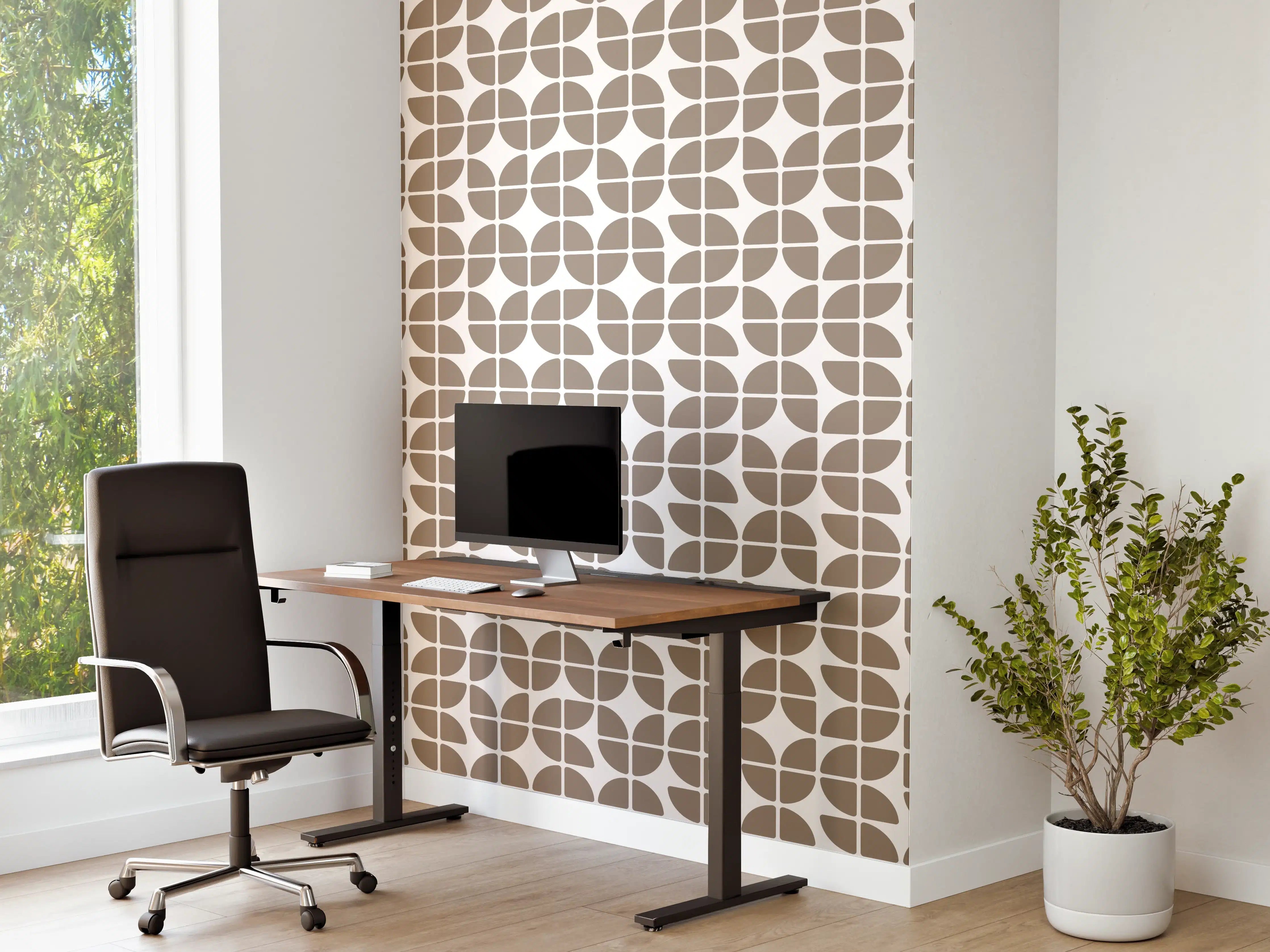 Büro Wandgestaltung - Retro-Grazia-Tortora-Muster
