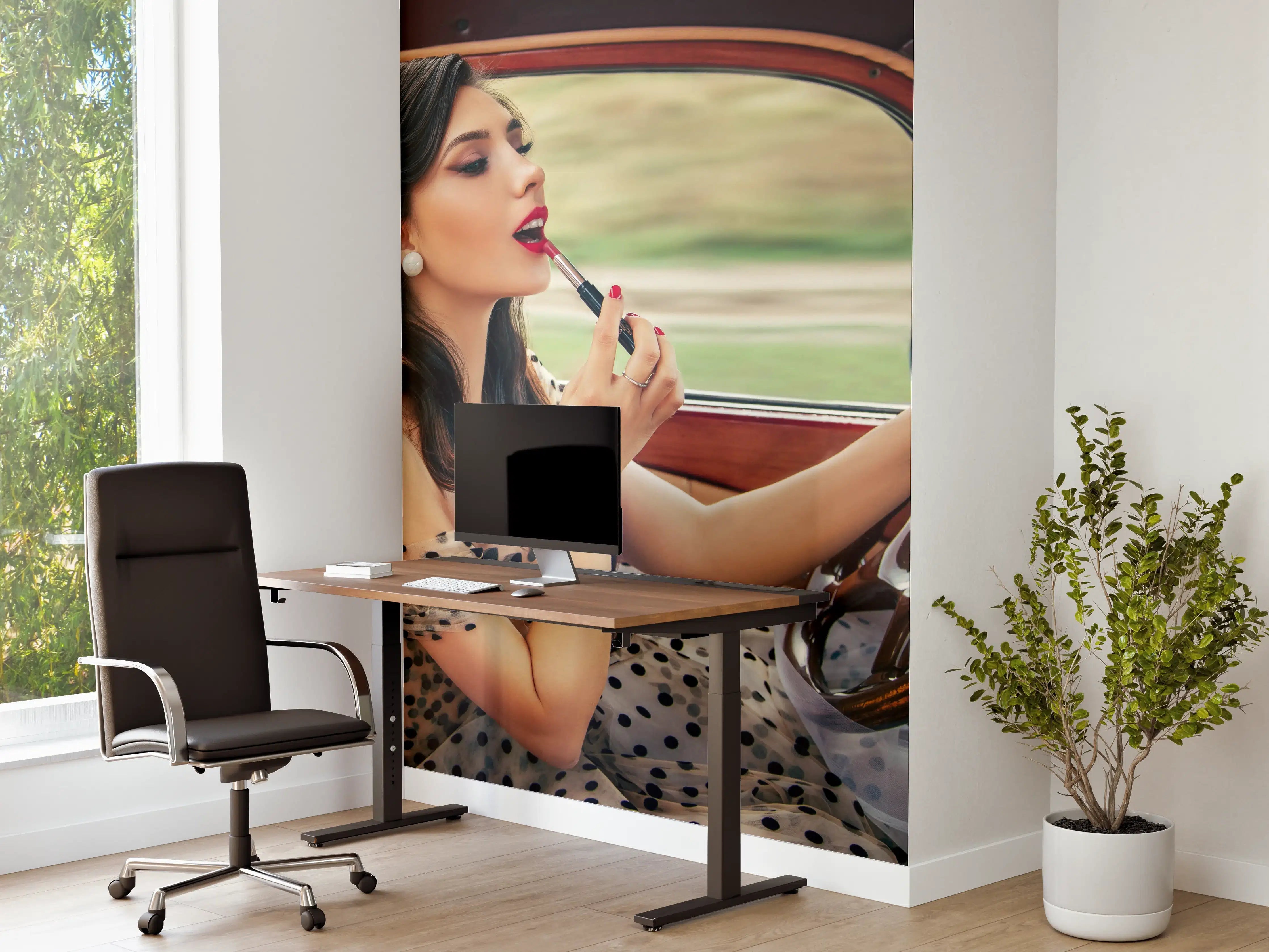 Büro Wandgestaltung - Retro-Pin-Up Auto-Makeup
