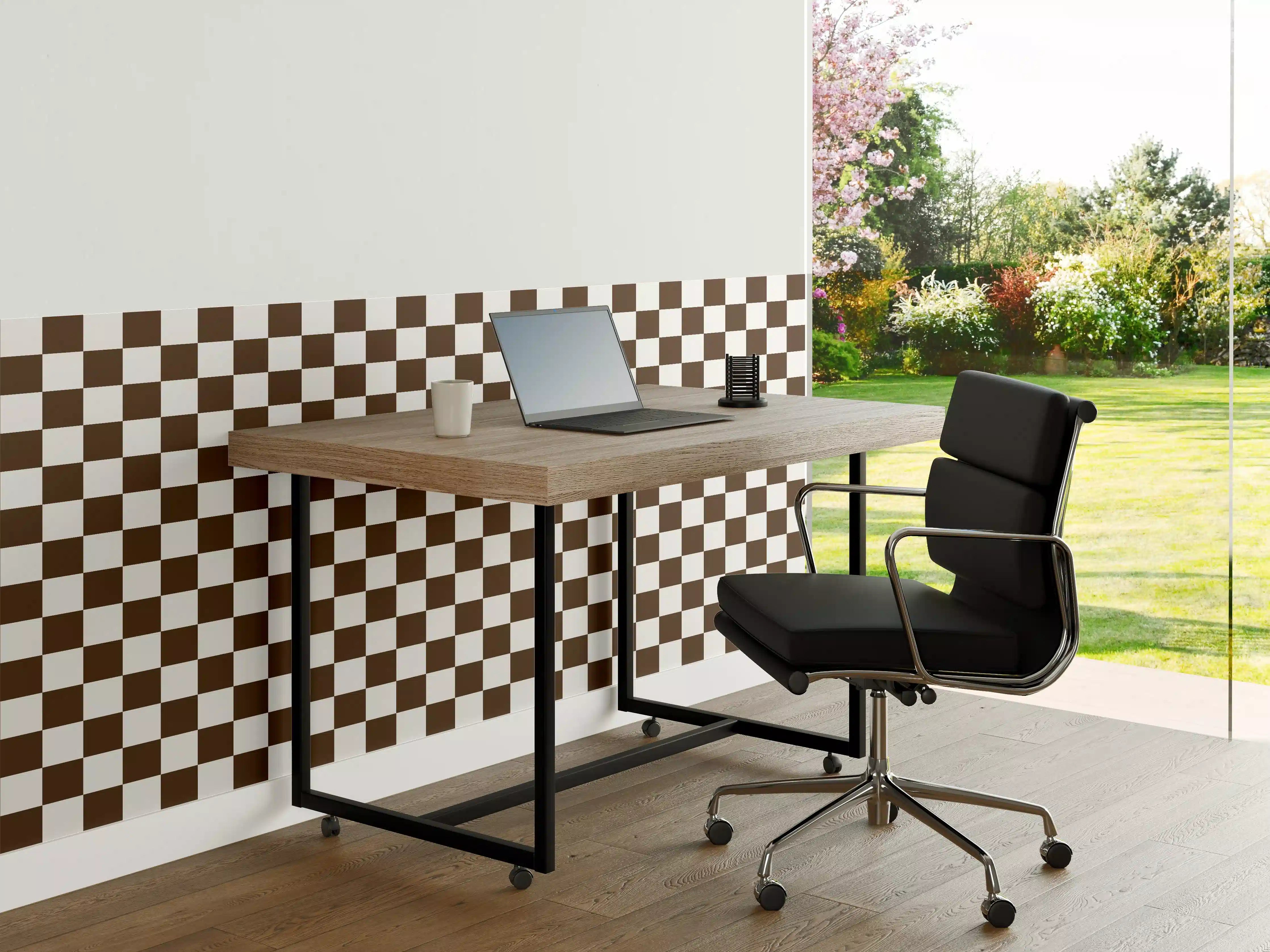 Büro Wandgestaltung - Retro-Scacco-Caffè-Muster