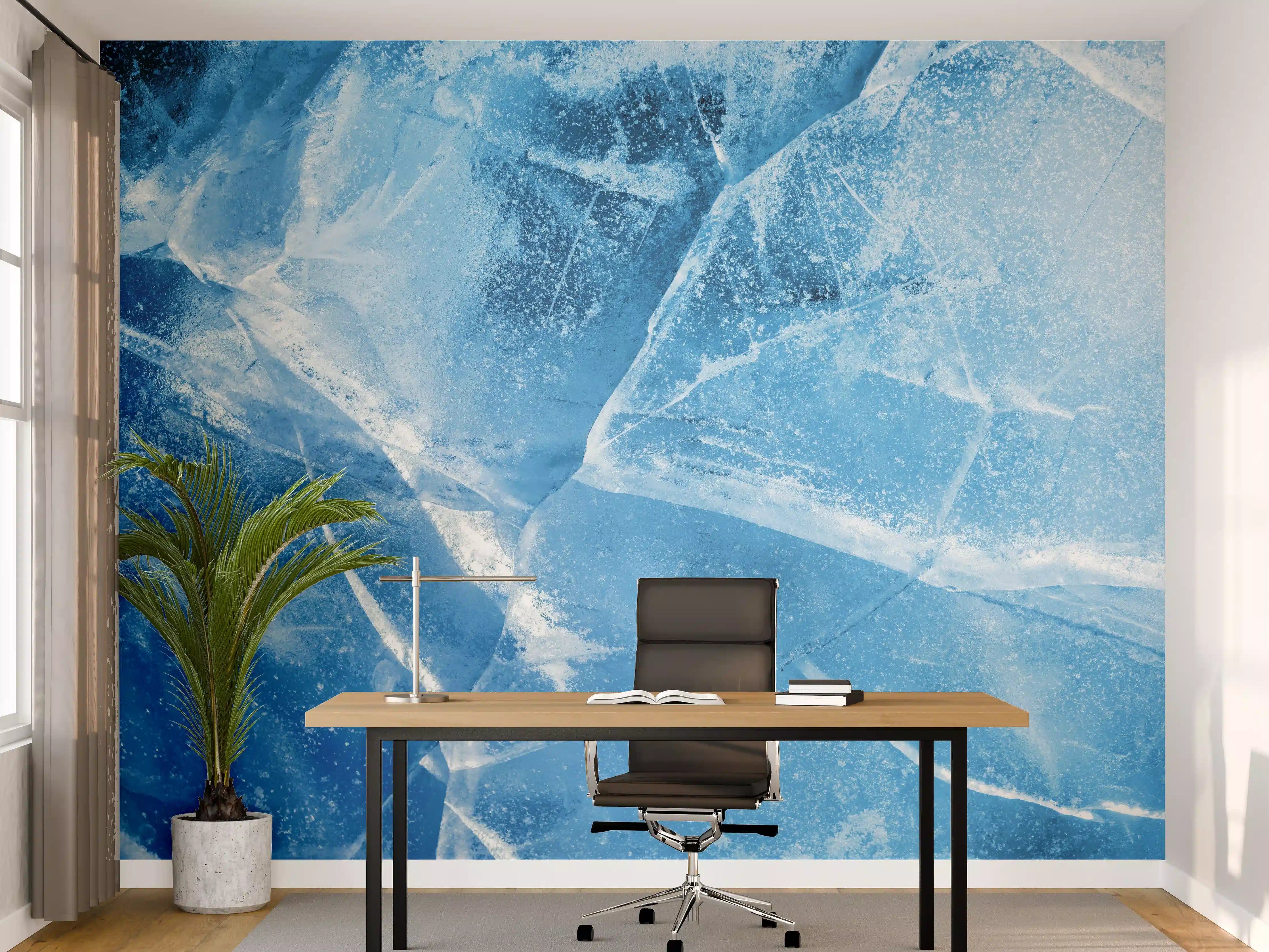 Büro Wandgestaltung - Rissiger Eisblock