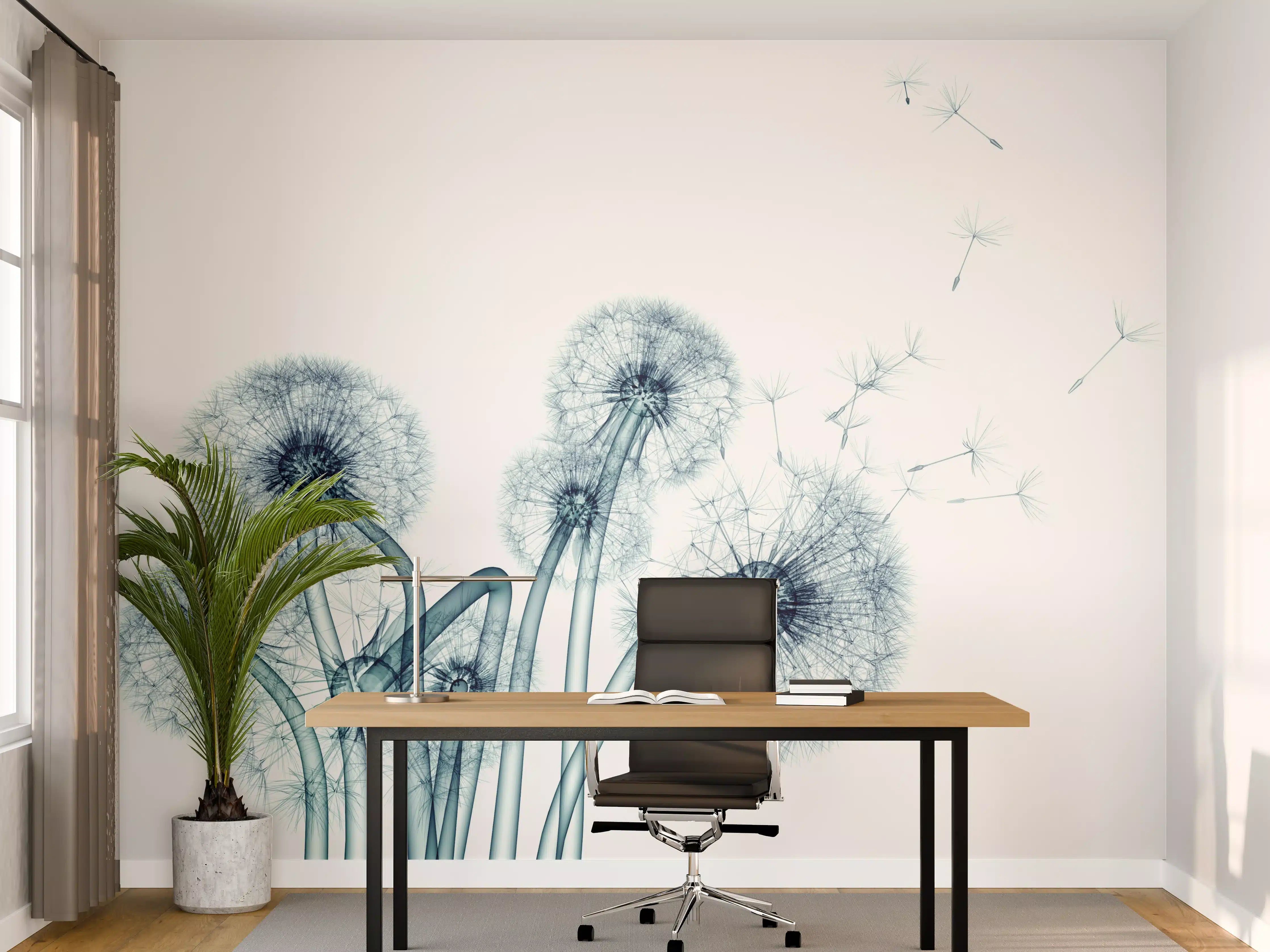 Büro Wandgestaltung - Röntgenbild eines Löwenzahns