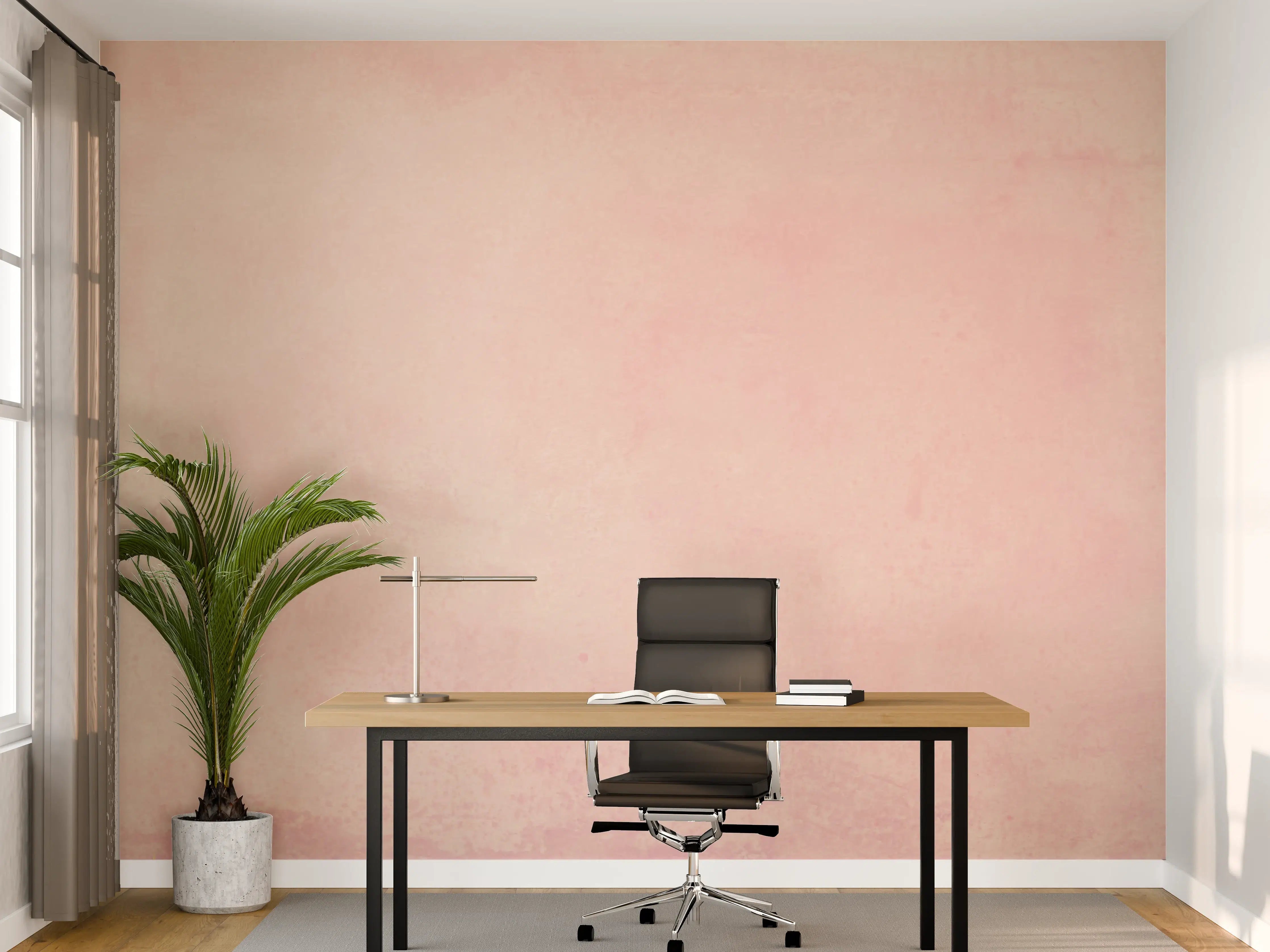 Büro Wandgestaltung - Rosa Aquarell - Pastellfarben
