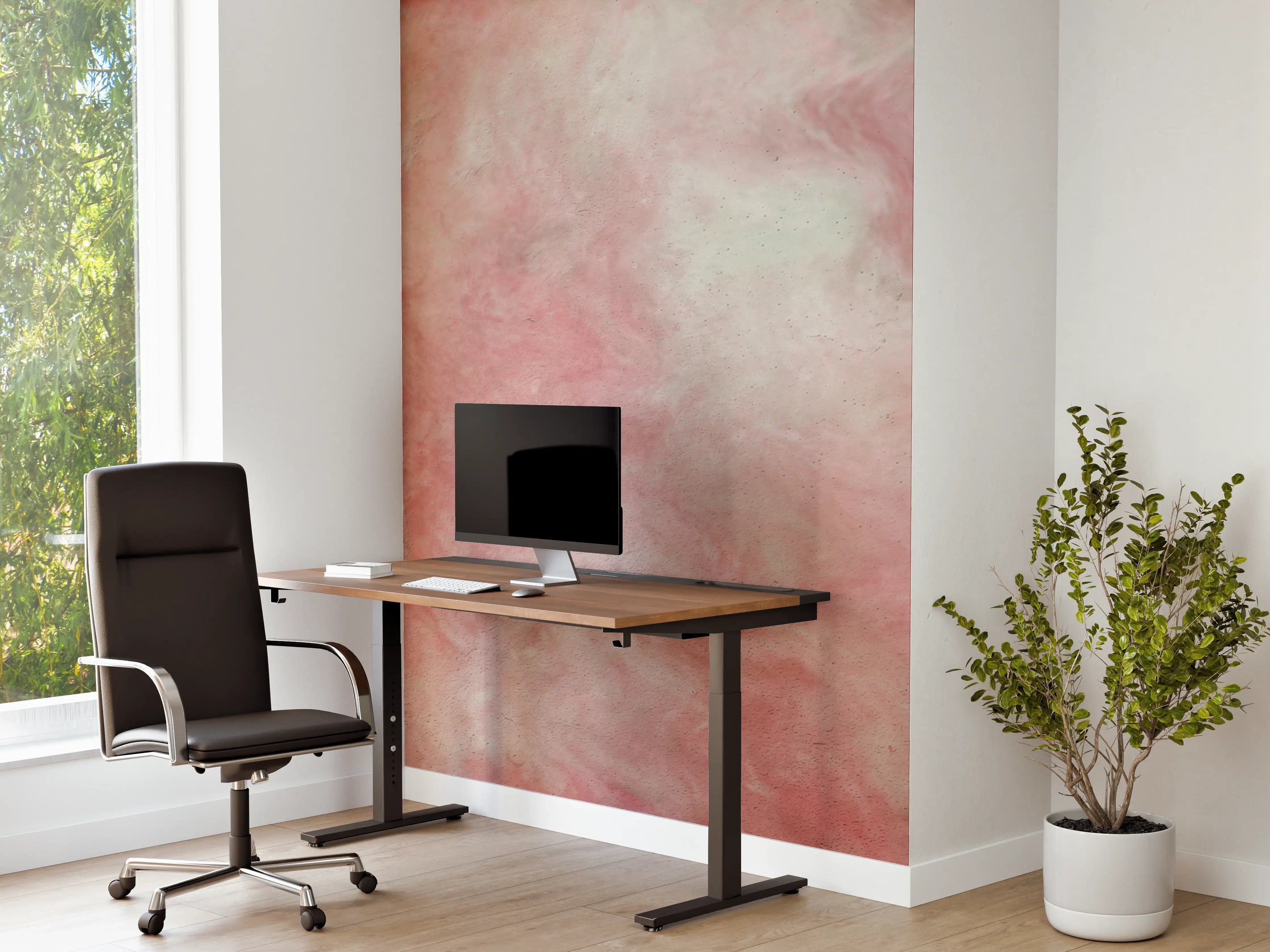 Büro Wandgestaltung - Rosa Marble Textur