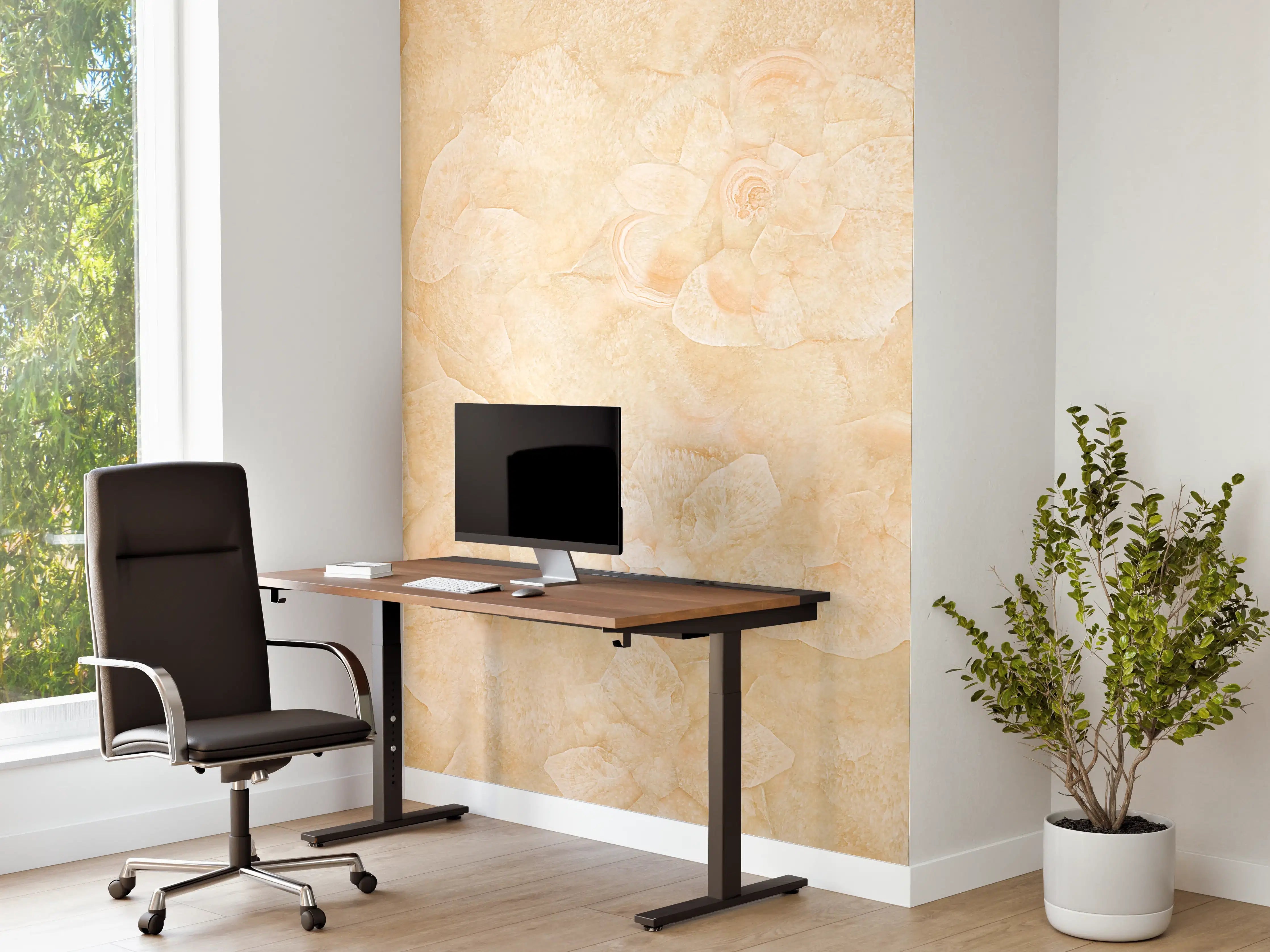 Büro Wandgestaltung - Rosa Marmorstein Textur