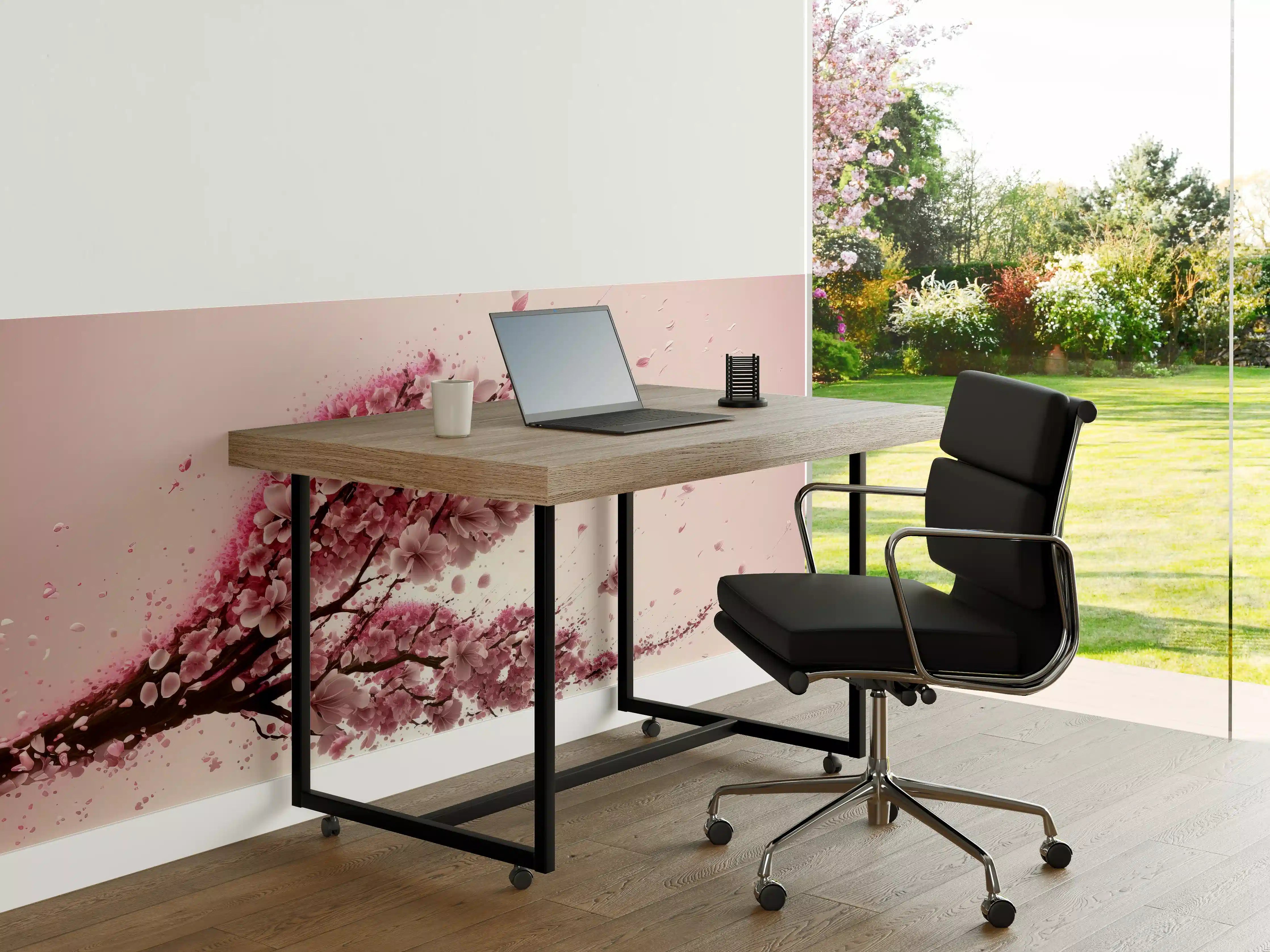 Büro Wandgestaltung - Rosa Sakura Kirschblütenzweig
