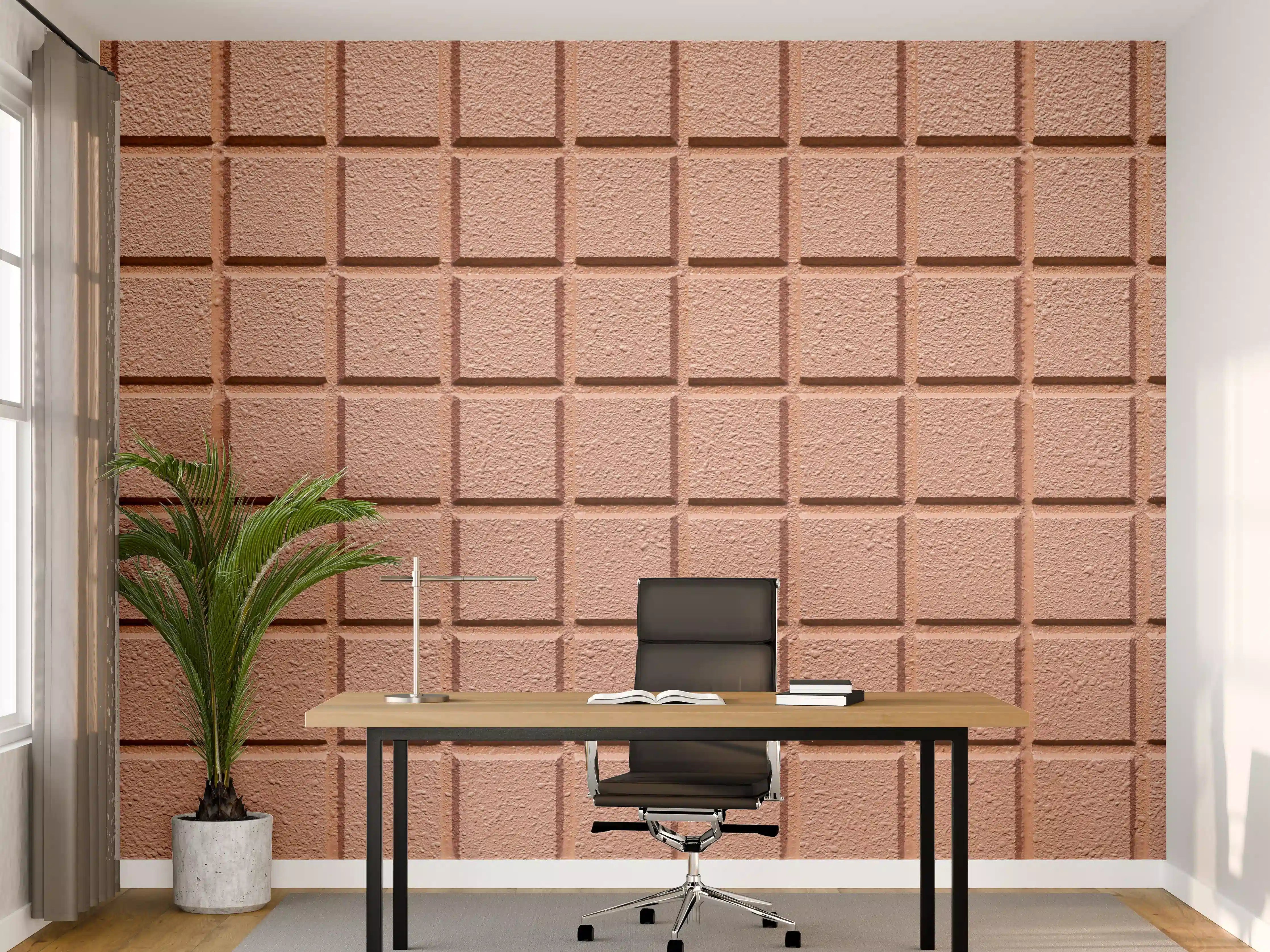 Büro Wandgestaltung - Rosafarbige Steintextur