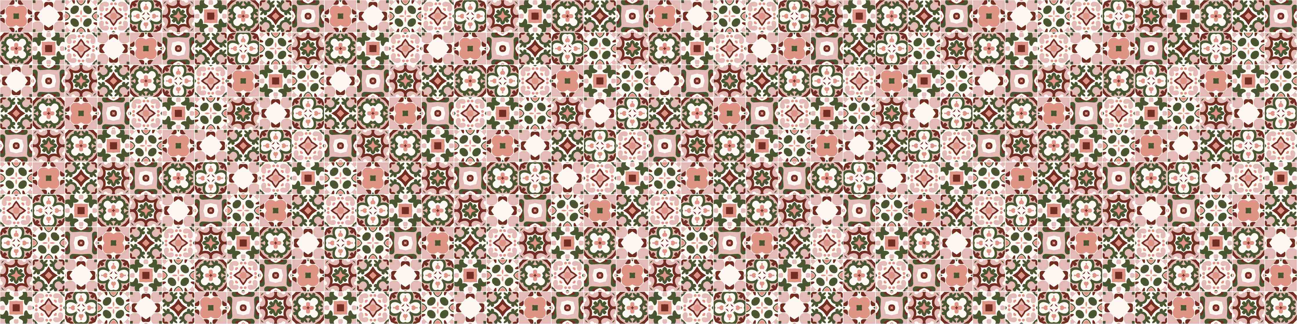 Büro Wandgestaltung-Rosé-Goldenes Mosaikmuster