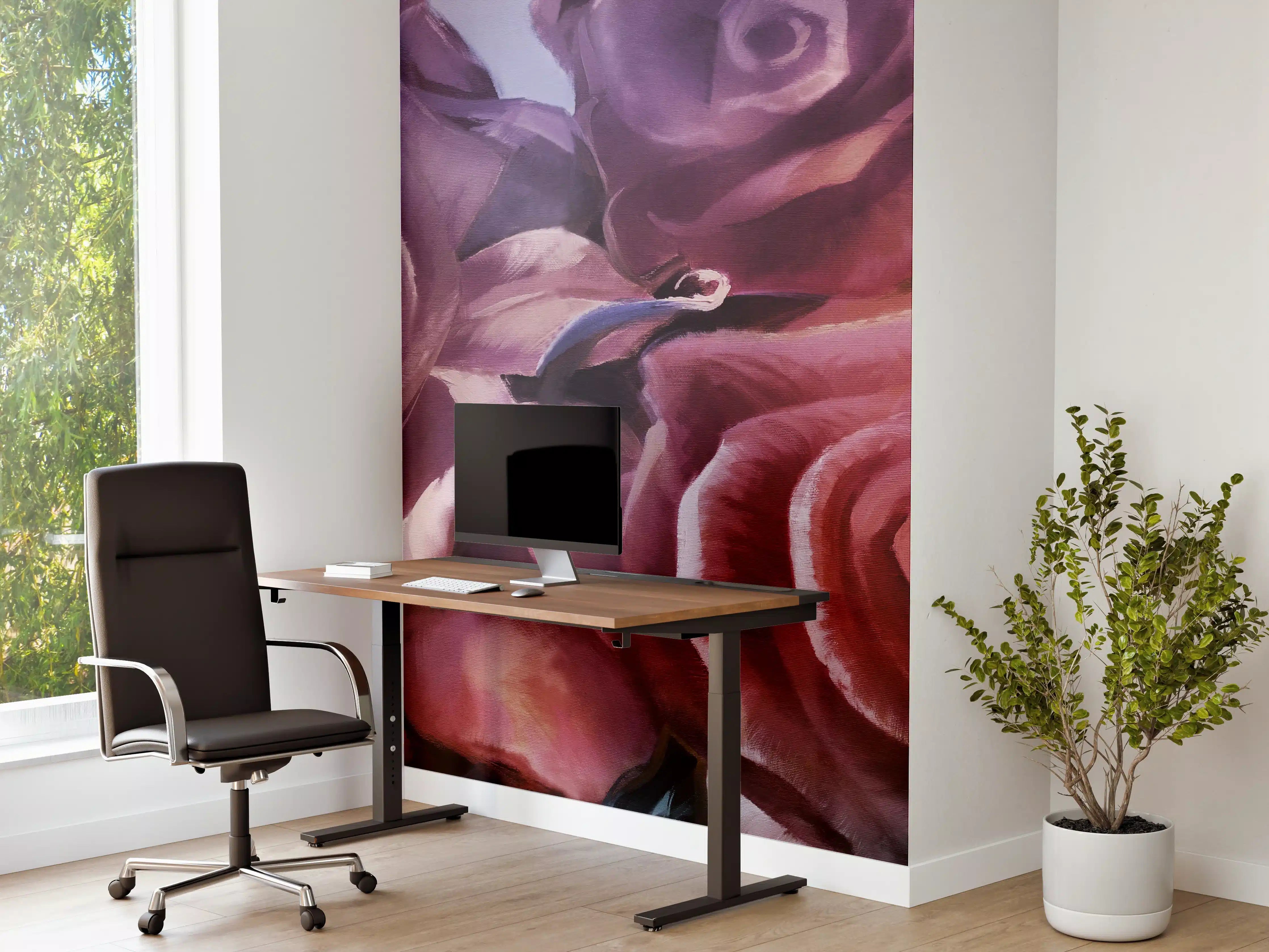 Büro Wandgestaltung - Rosenmalerei