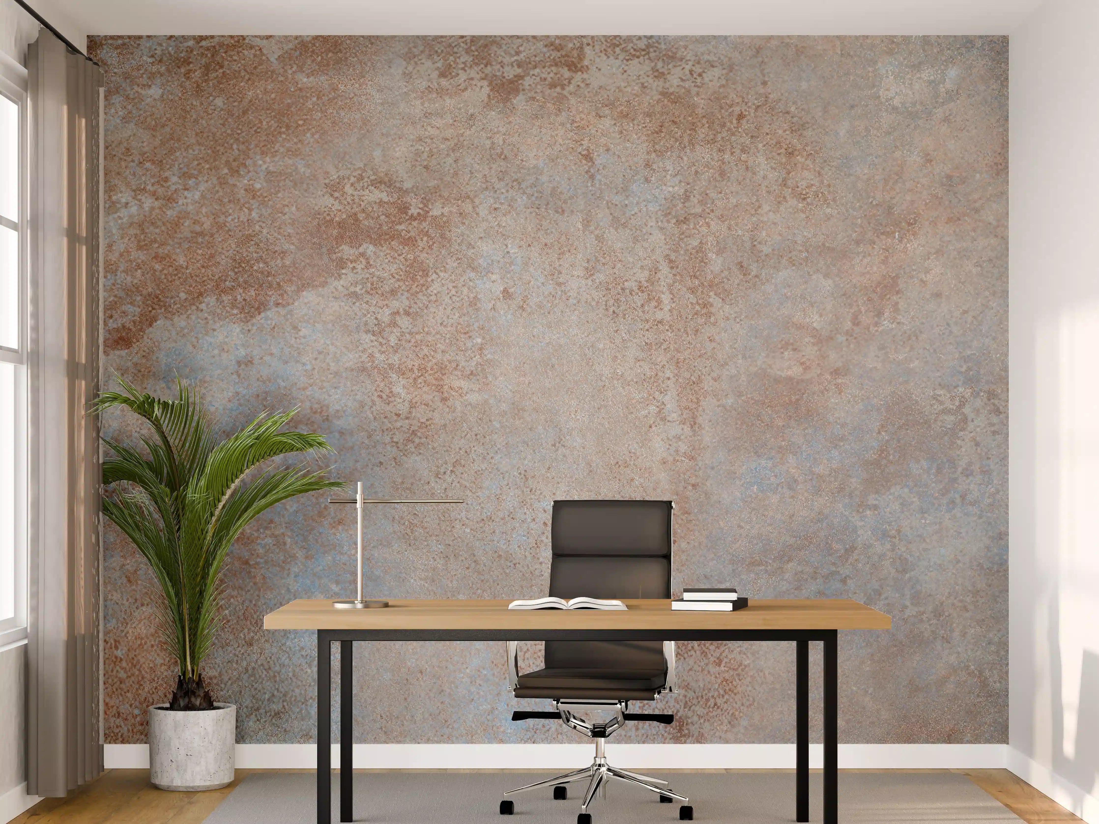 Büro Wandgestaltung - Rostige Metallplatte